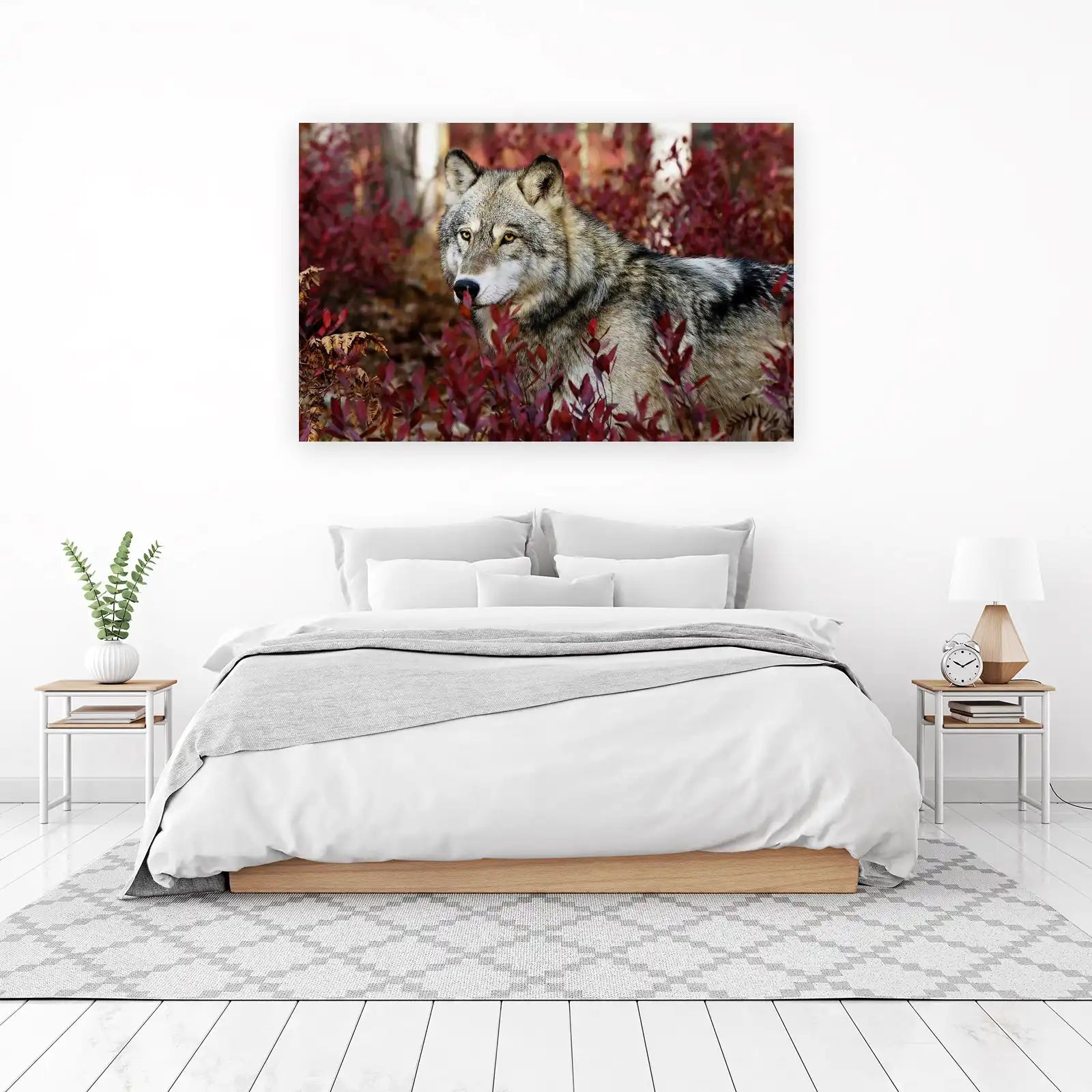 Majestic Wolf Autumn Forest Wall Art