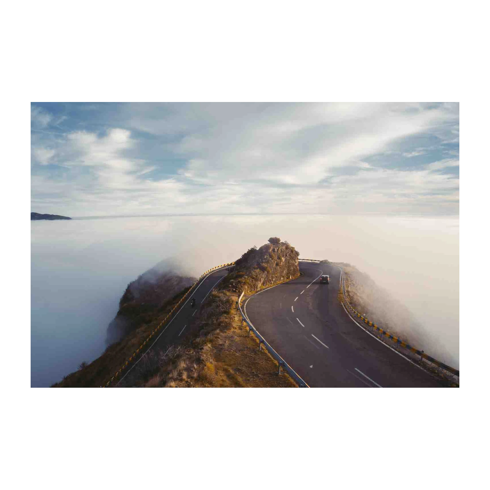 Majestic Mountain Road Above Clouds Wall Art