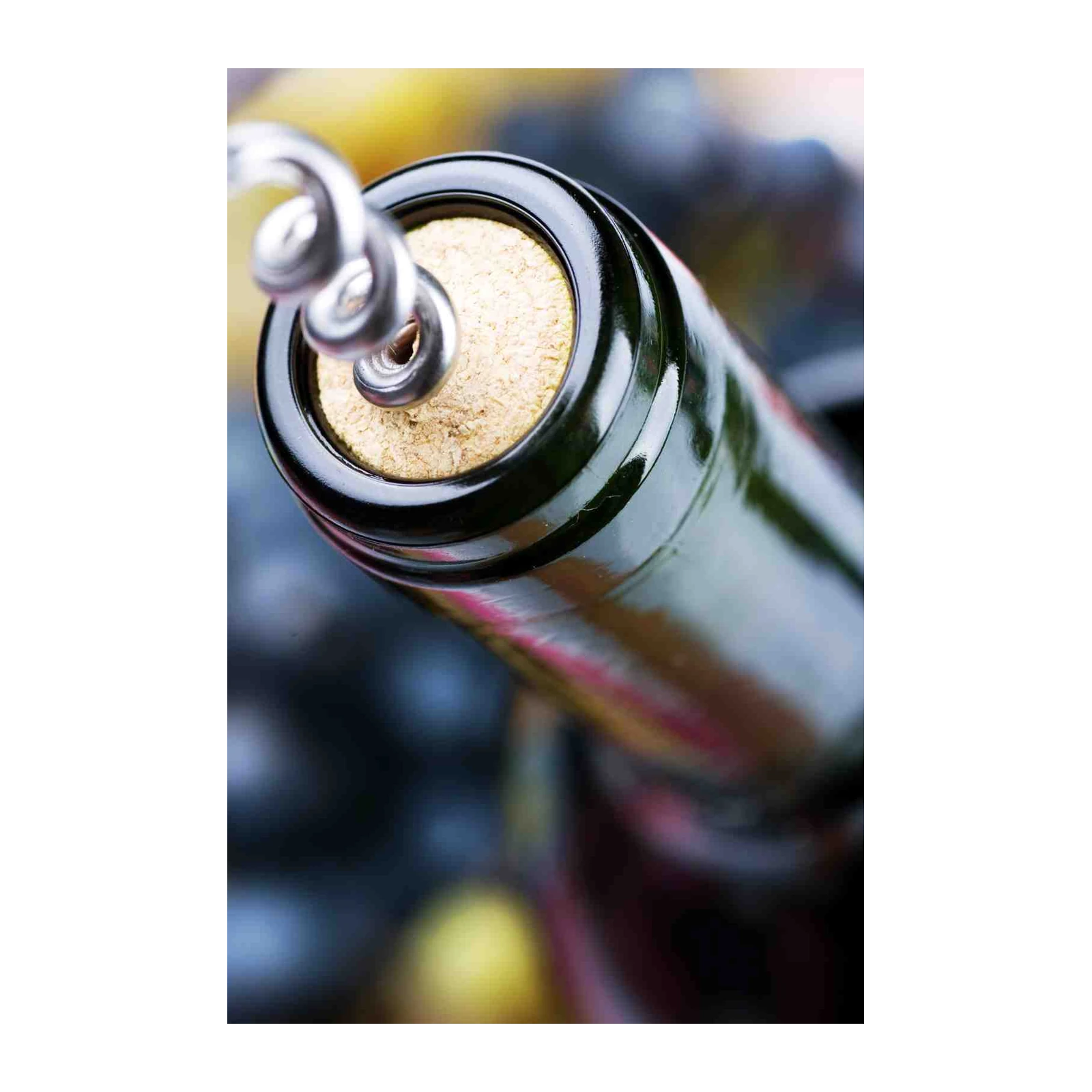 Elegant Corkscrew Wine Bottle Wall Art