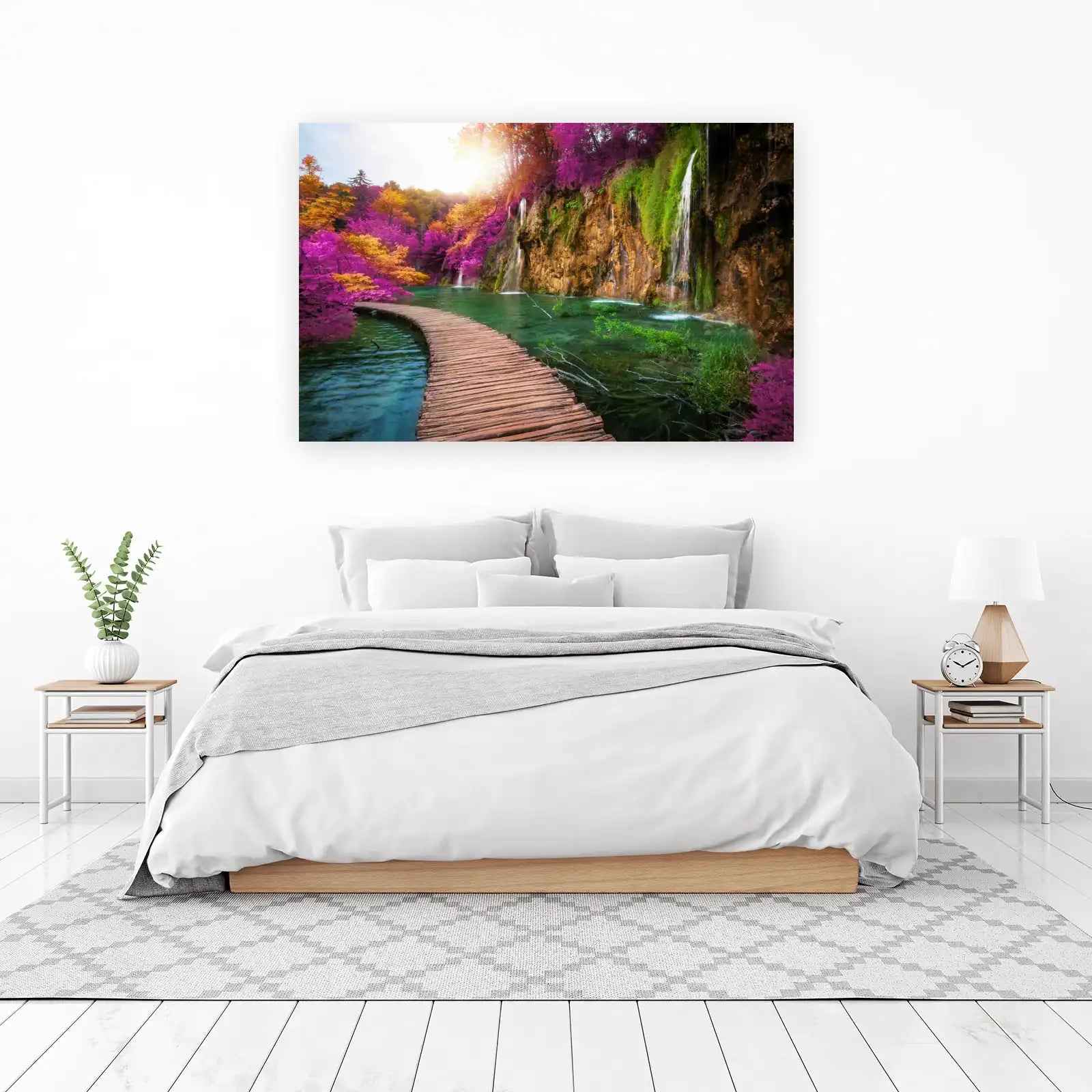 Magical Waterfall & Forest Path Wall Art