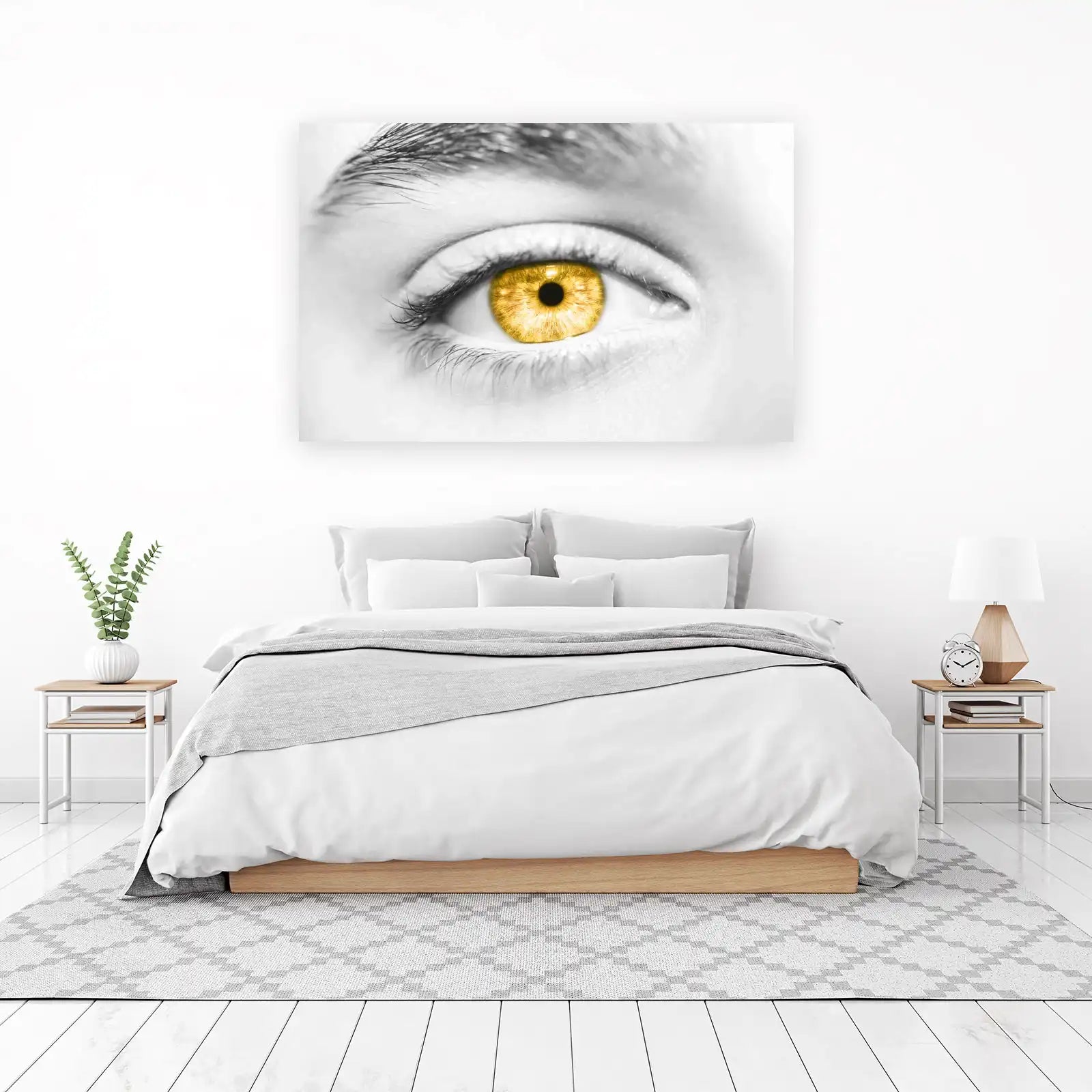 Golden Eye Close-Up Abstract Wall Art