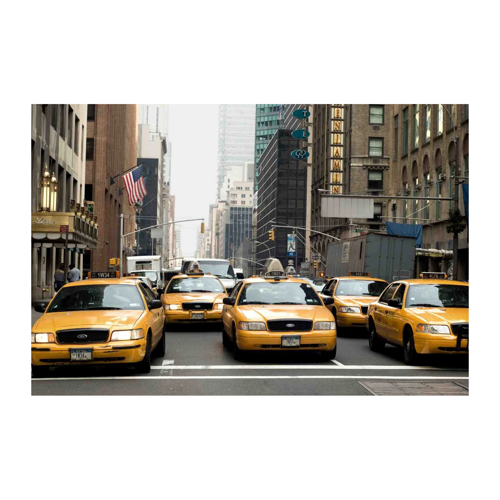 New York City Yellow Taxi Traffic Wall Art
