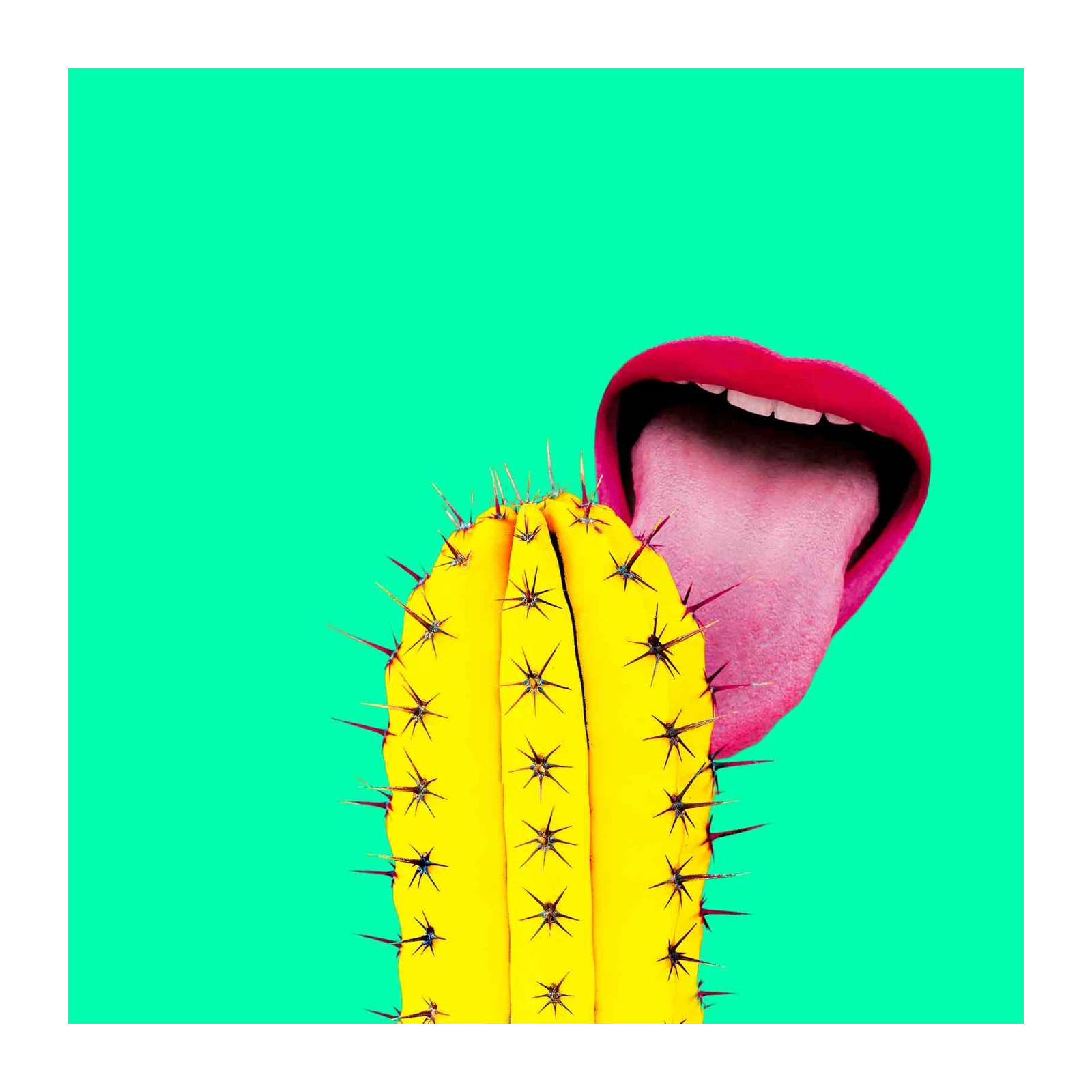 Surreal Cactus Tongue Pop Art Wall Art