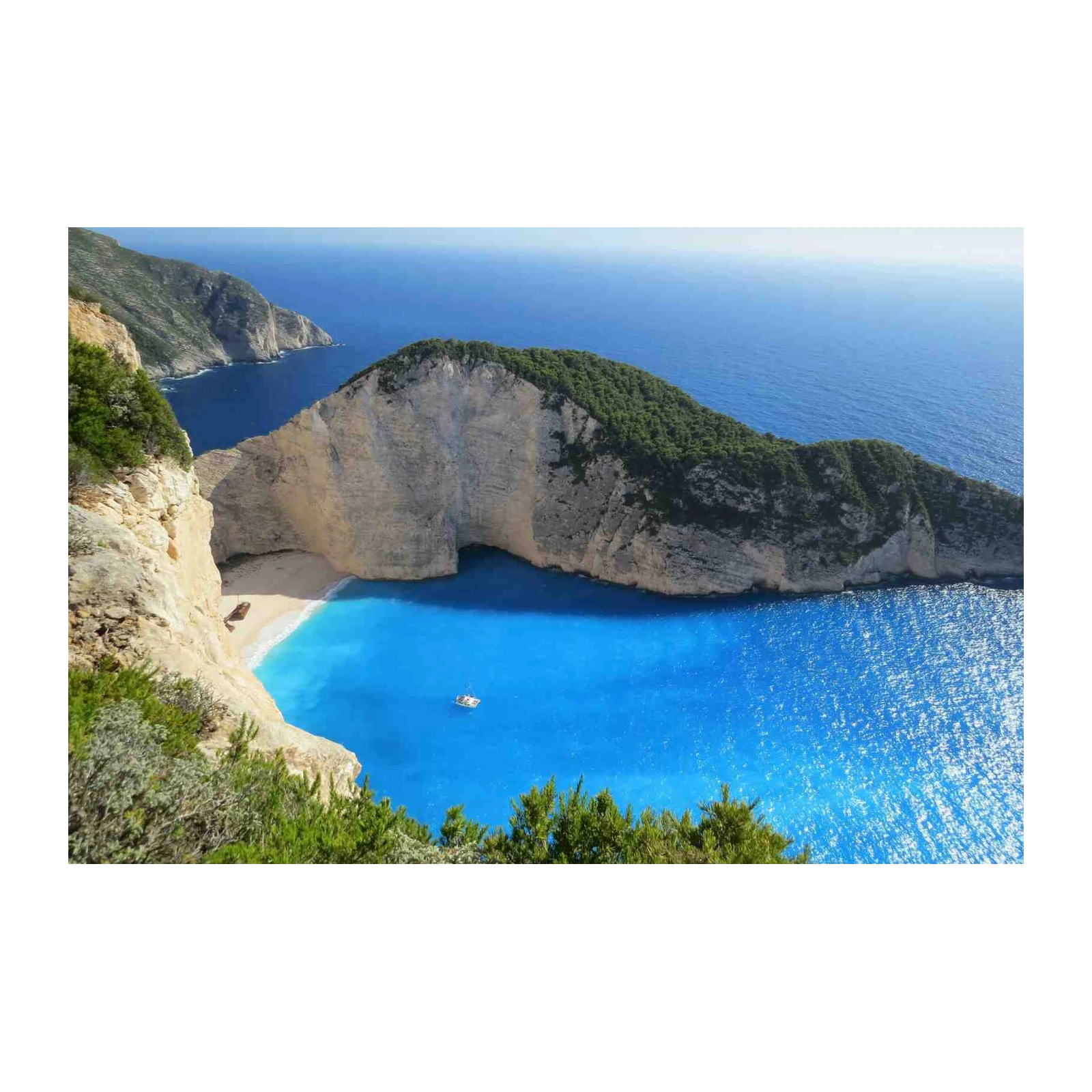 Navagio Beach Santorini Blue Sea Wall Art
