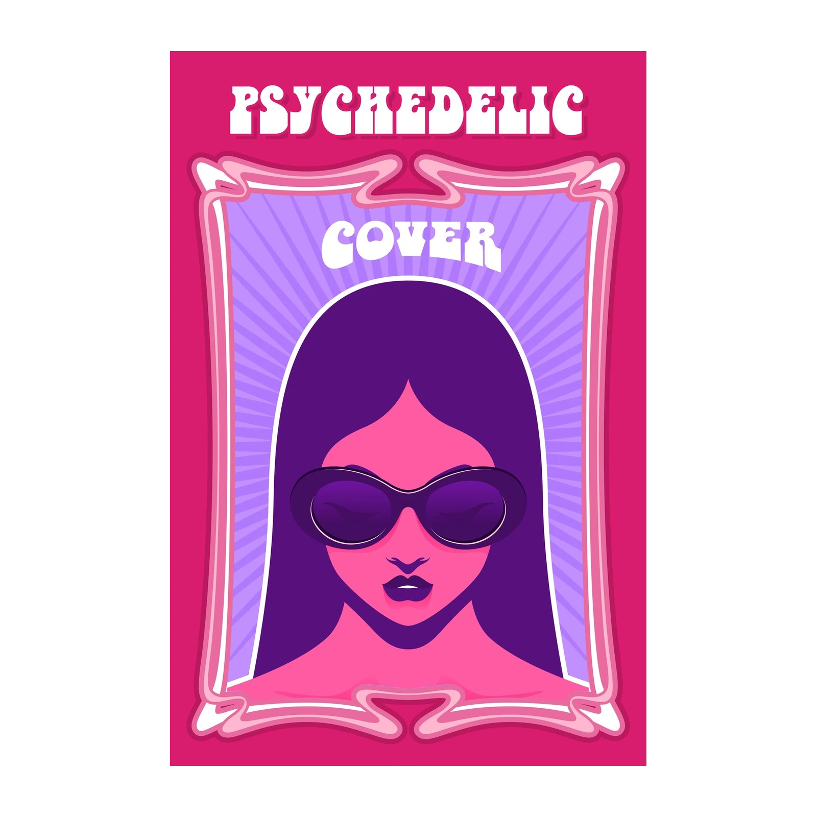Psychedelic Retro Woman Wall Art