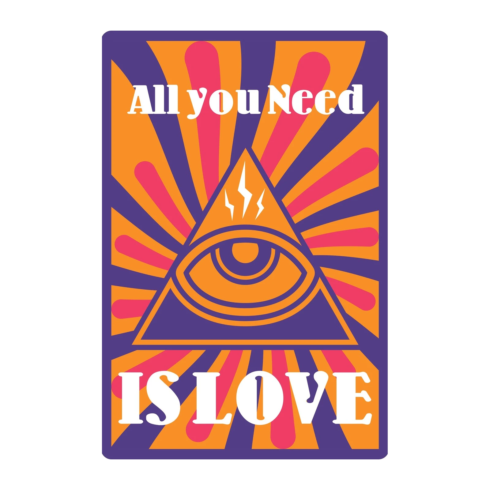 Retro All You Need Is Love Eye Wall Art