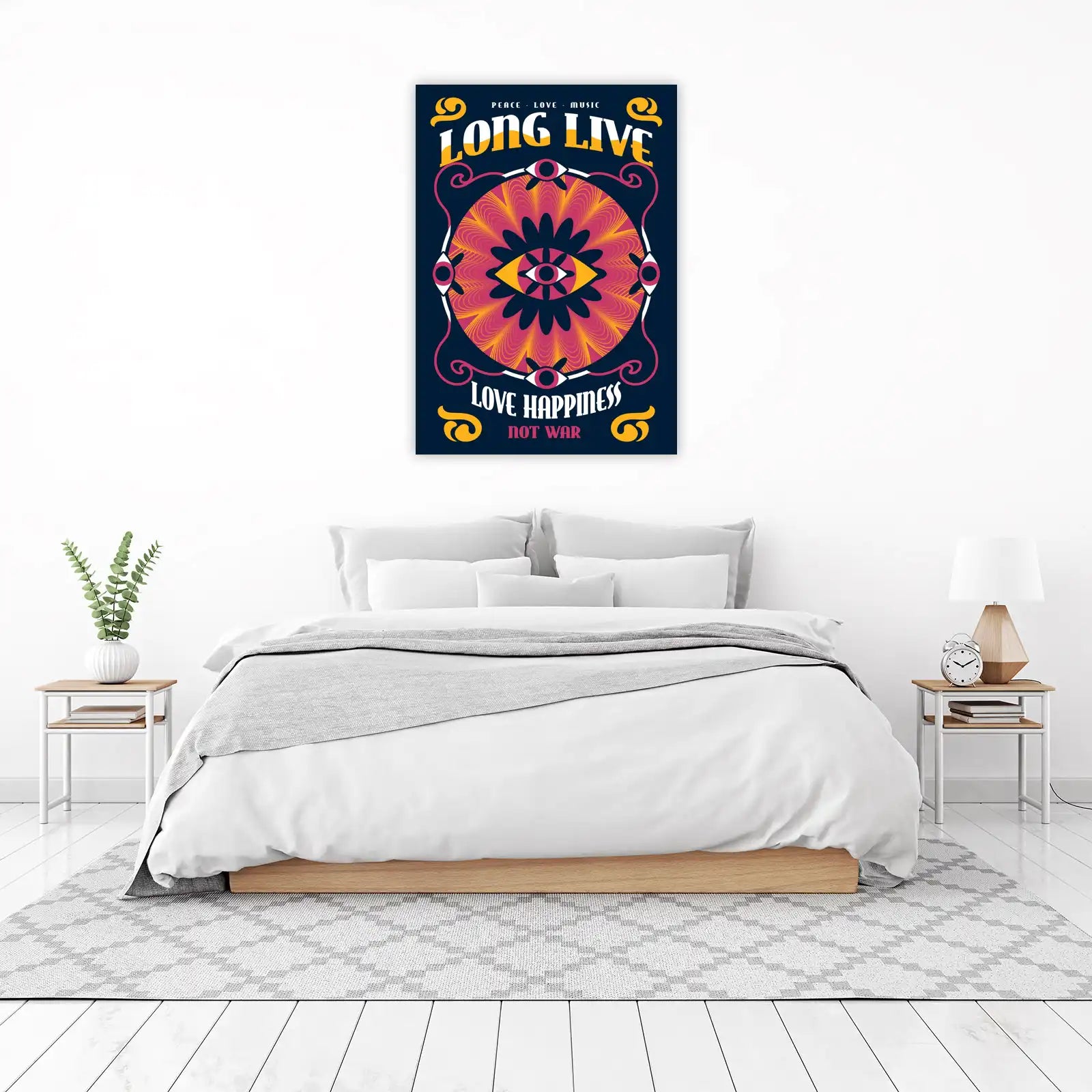 Psychedelic Peace Love Music Wall Art