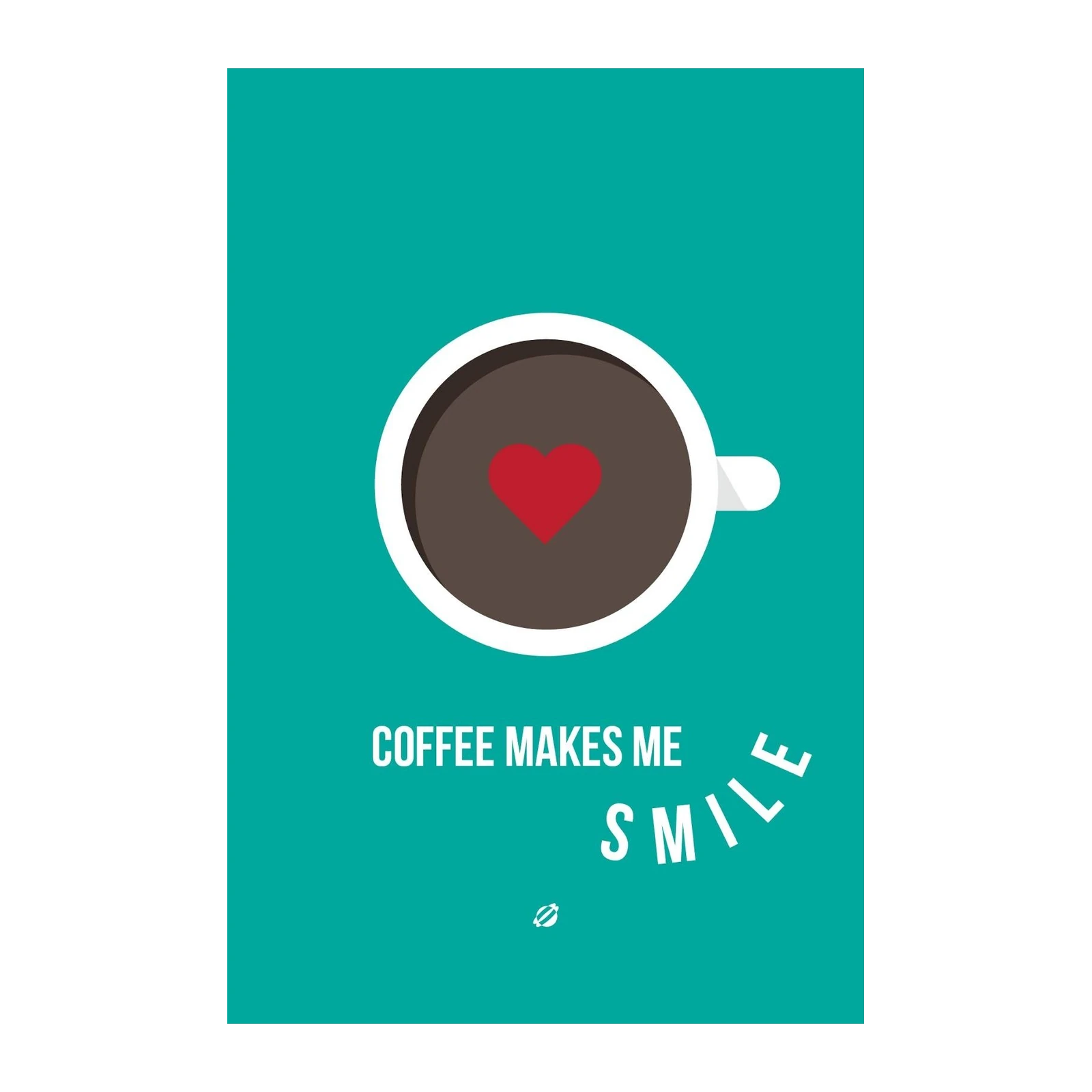 Coffee Lover's Smile Heart Wall Art