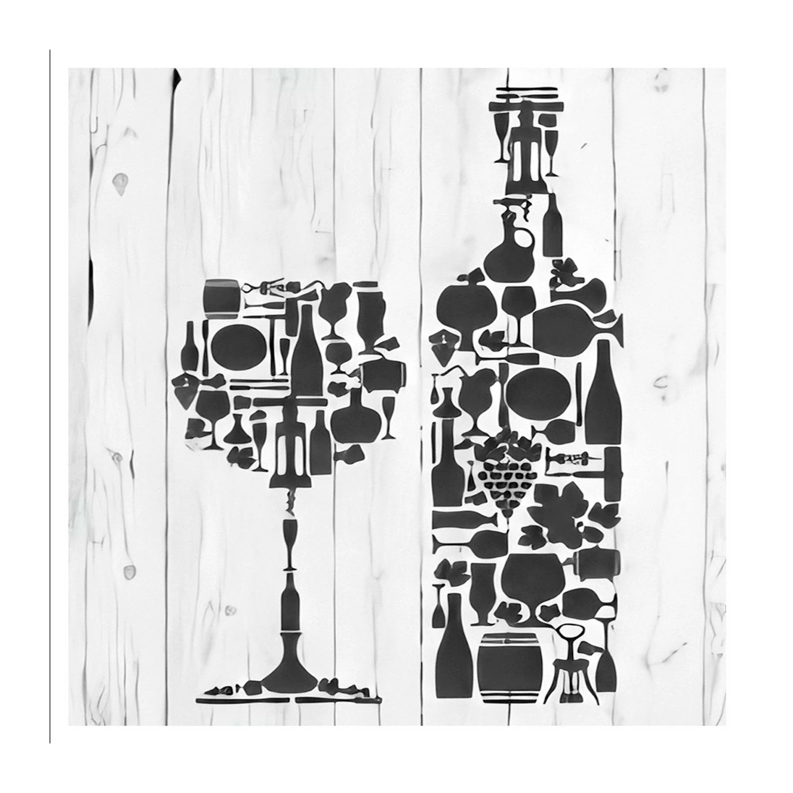 Wine Lovers Collage Wall Art