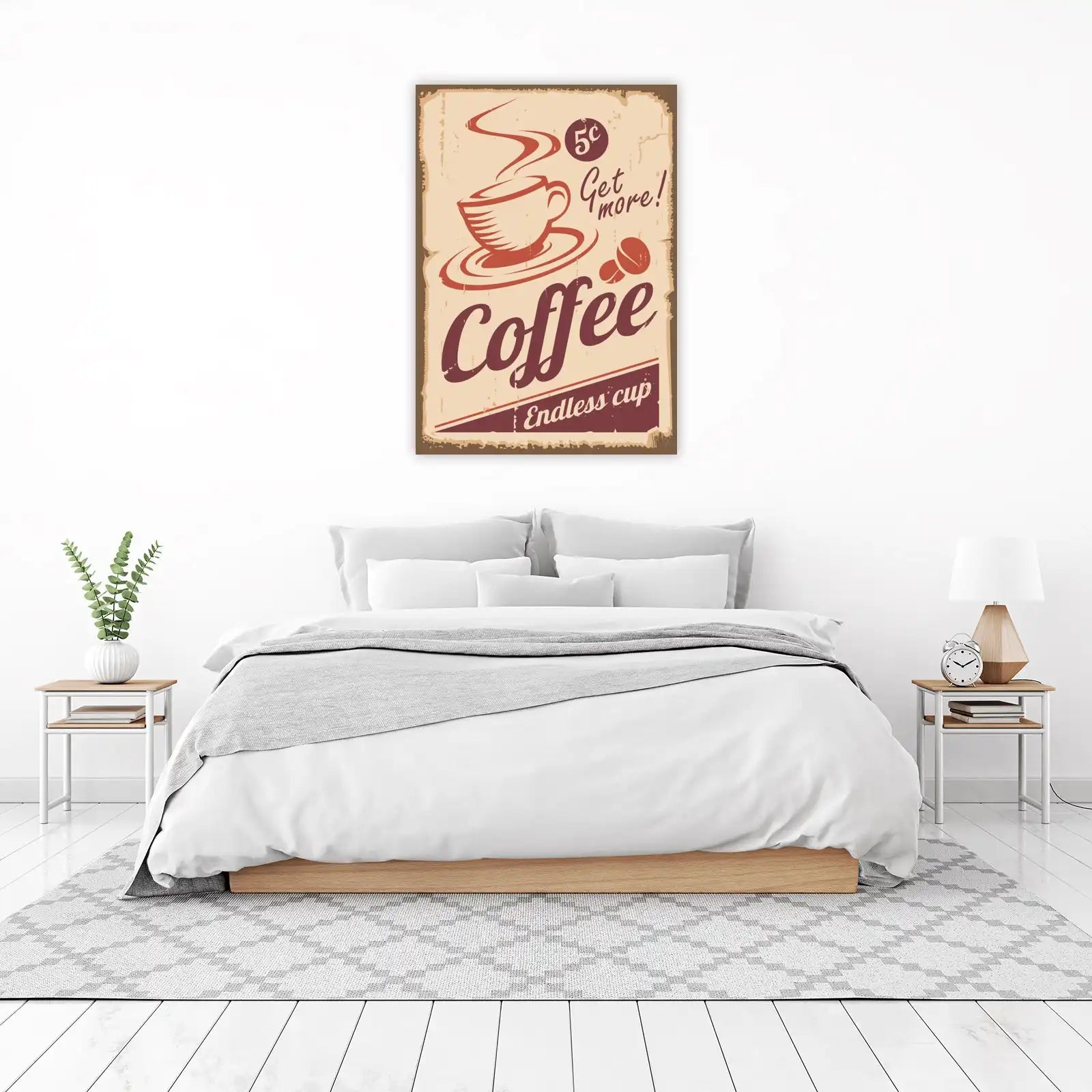 Vintage Coffee Art "Endless Cup" Wall Art