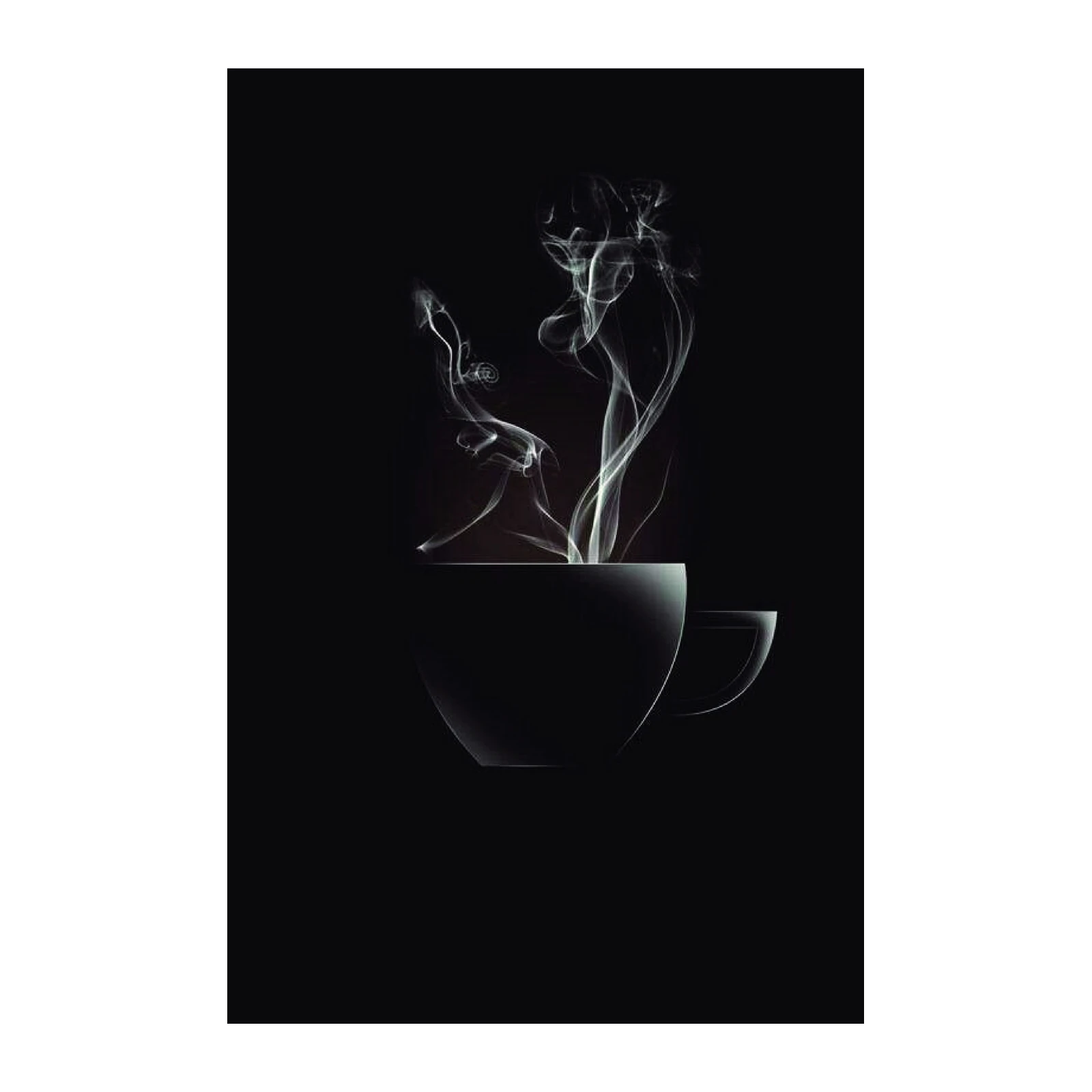 Steaming Coffee Cup Abstract Art Wall Art