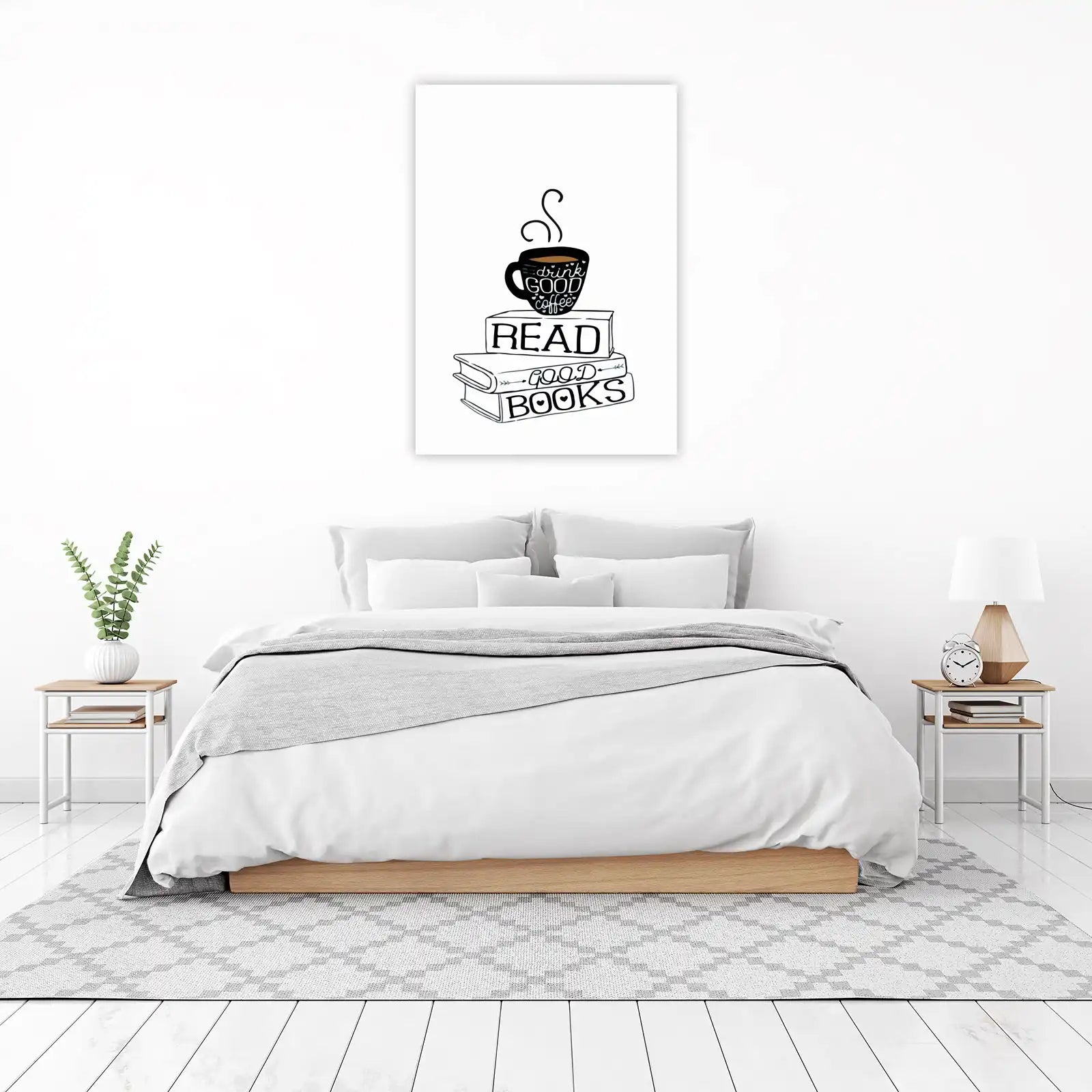 Read Good Coffee & Books Wall Art