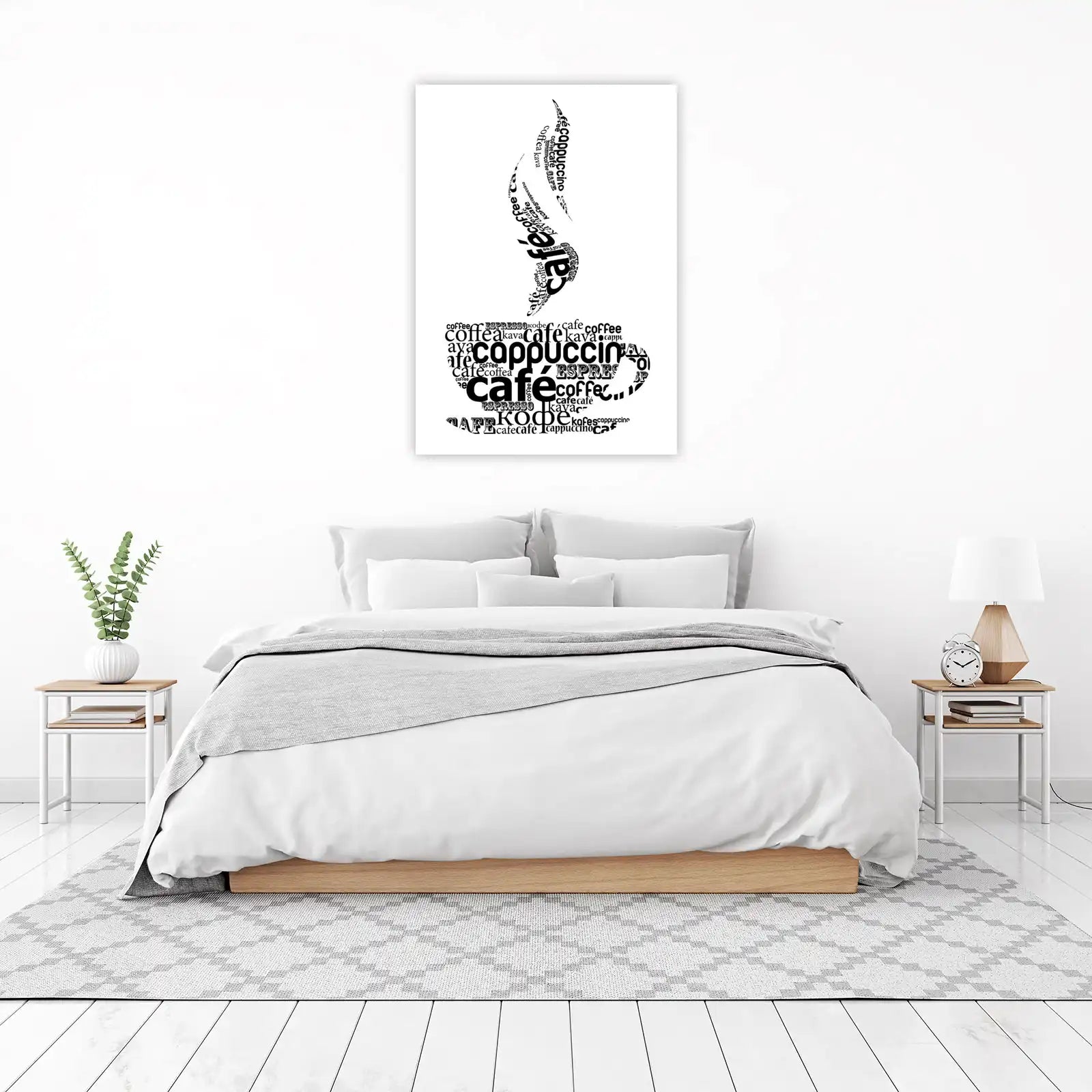 Stylish Coffee Cup Word Art Wall Art