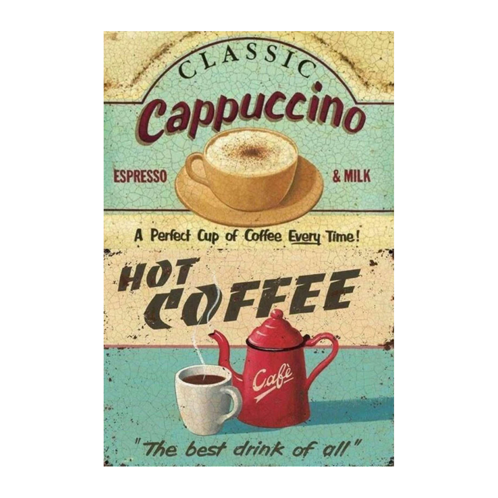 Classic Cappuccino Coffee Art Wall Art