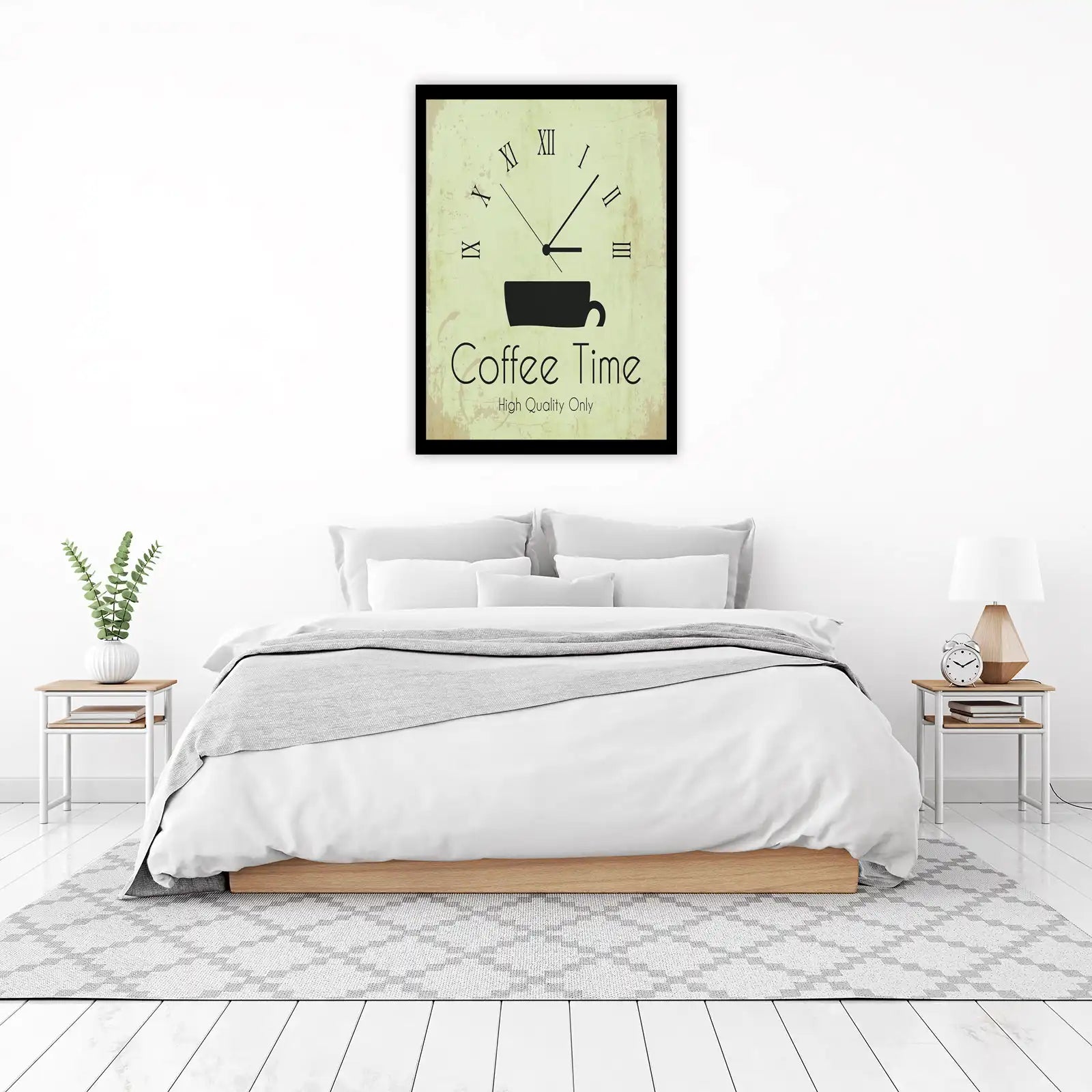 Vintage Coffee Time Clock Wall Art Wall Art