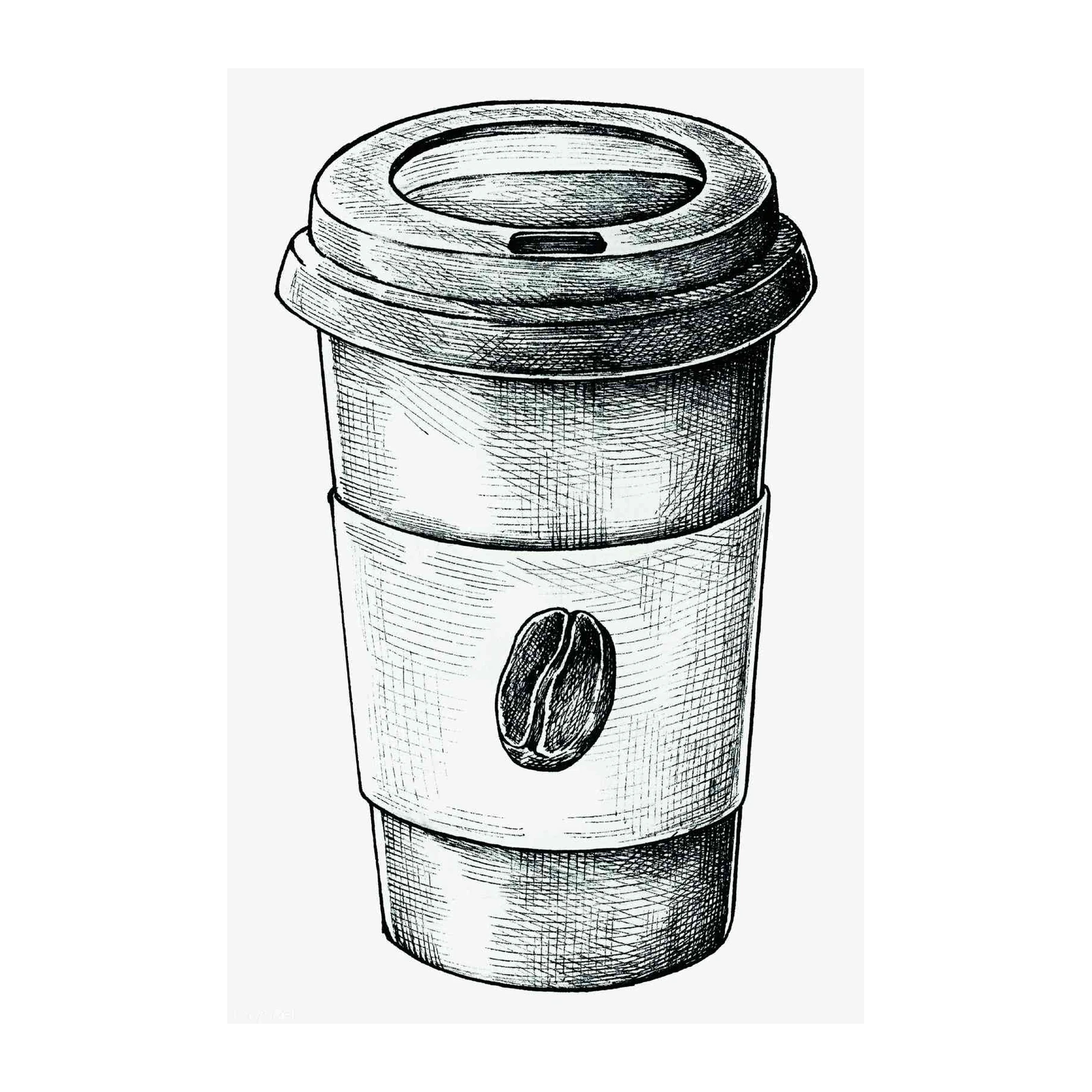 Hand-Drawn Coffee Cup Wall Art