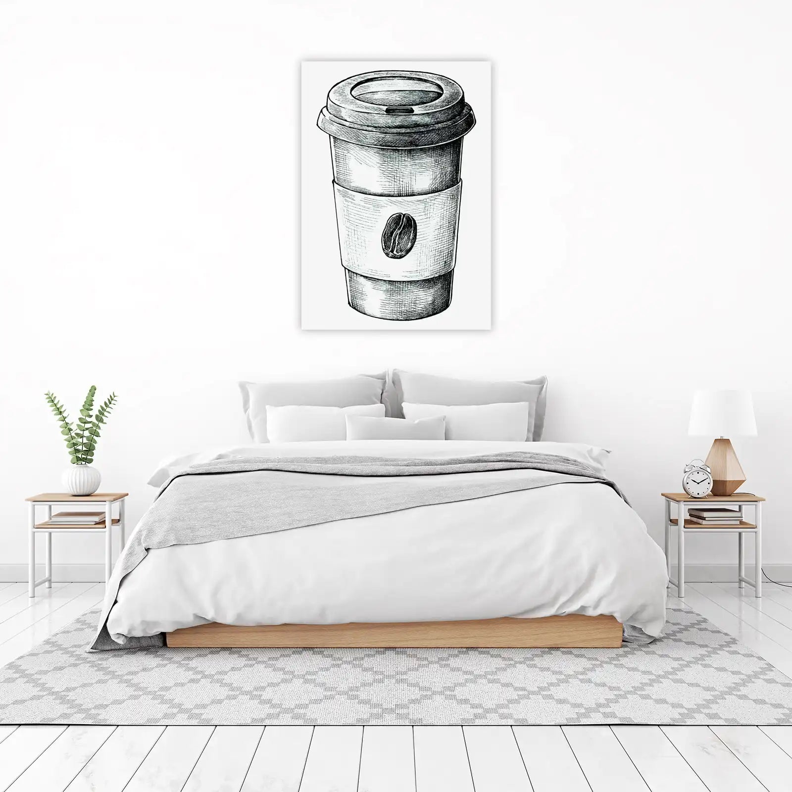 Hand-Drawn Coffee Cup Wall Art