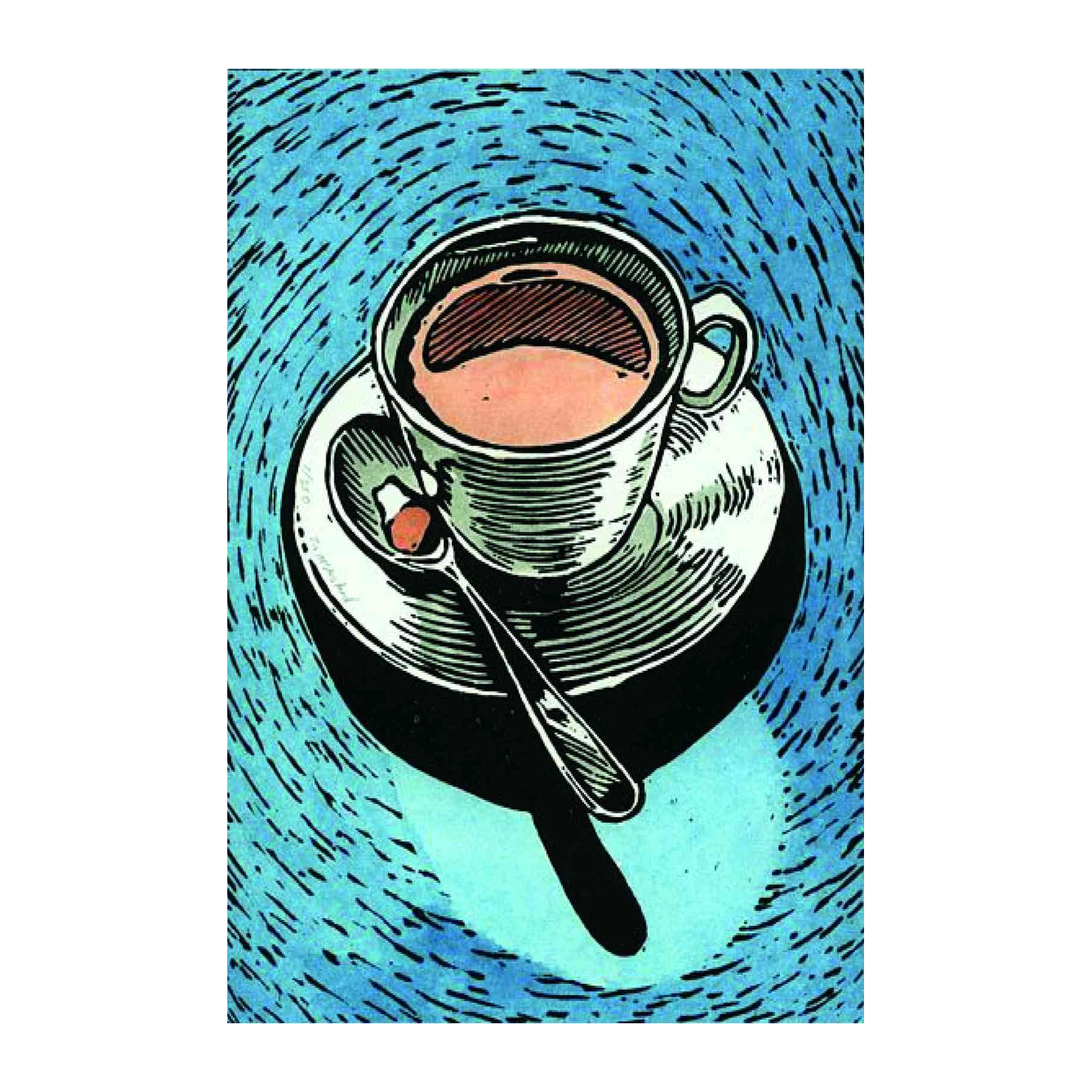 Artistic Coffee Cup & Spoon Wall Art