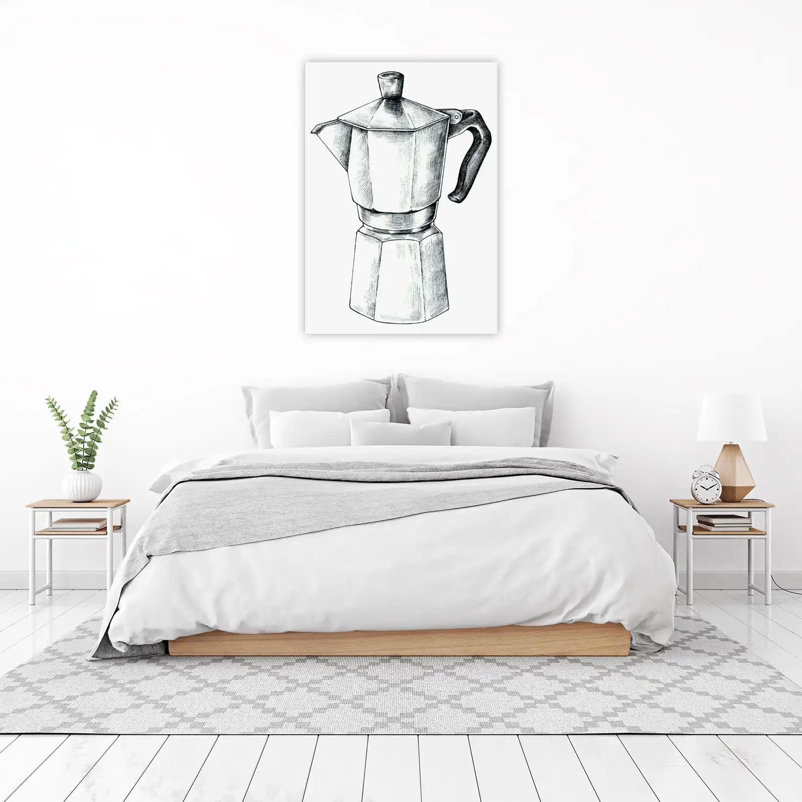 Vintage Espresso Maker Sketch Wall Art