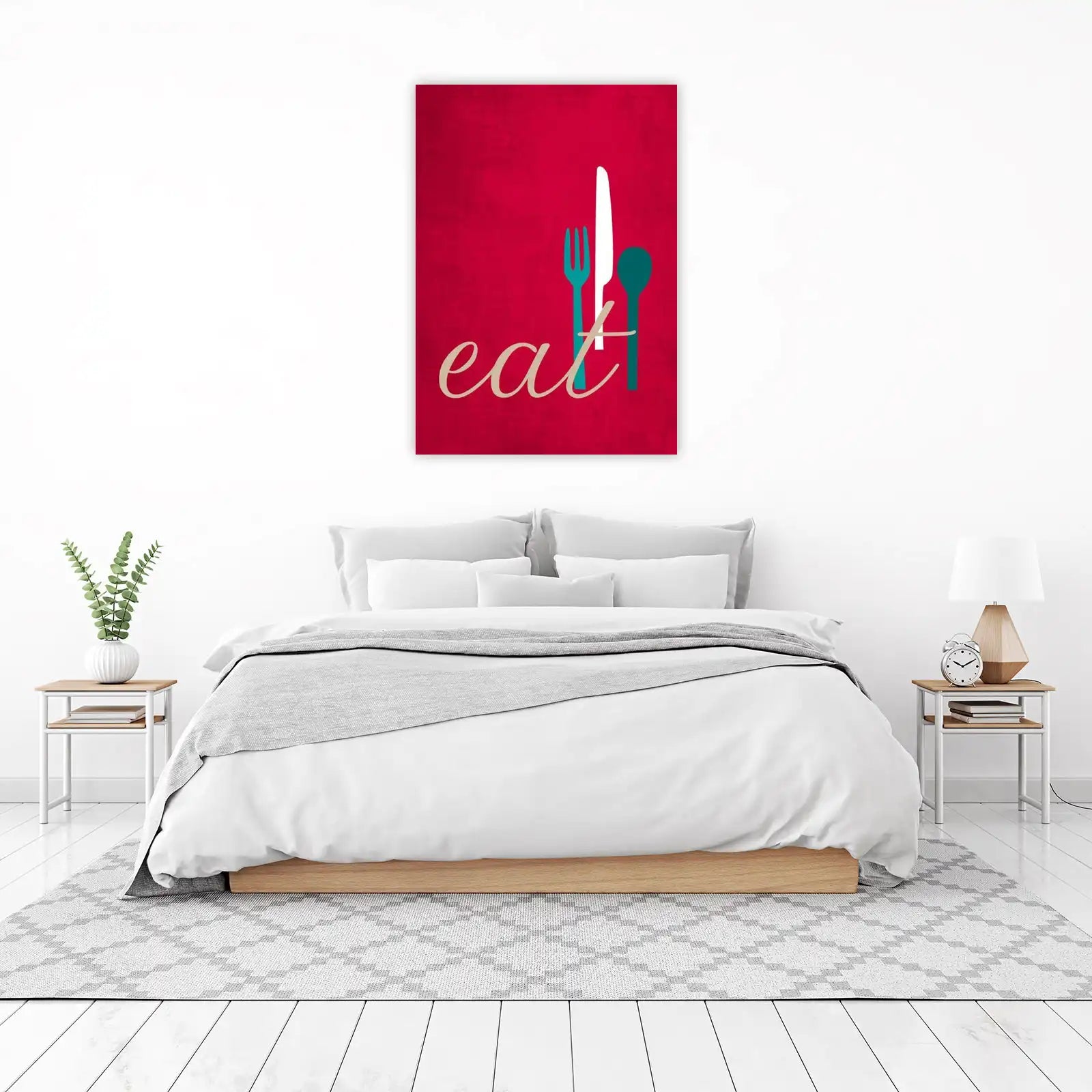 Red Eat Kitchen Art "Eat" Wall Art