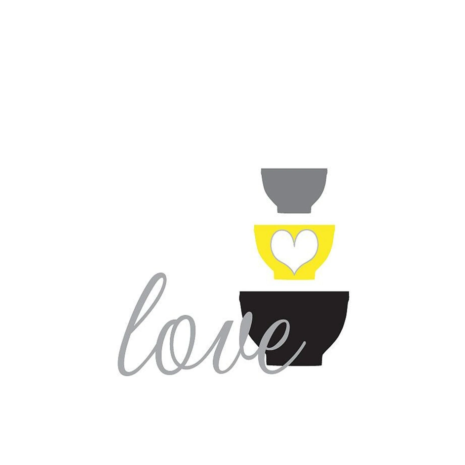 Modern Kitchen Love Bowl Art Wall Art