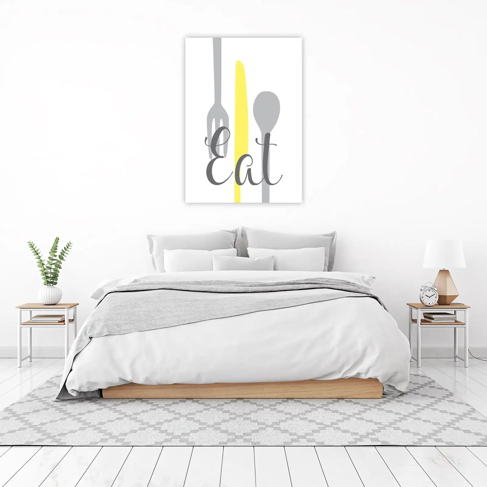 Modern "Eat" Typography Kitchen Wall Art
