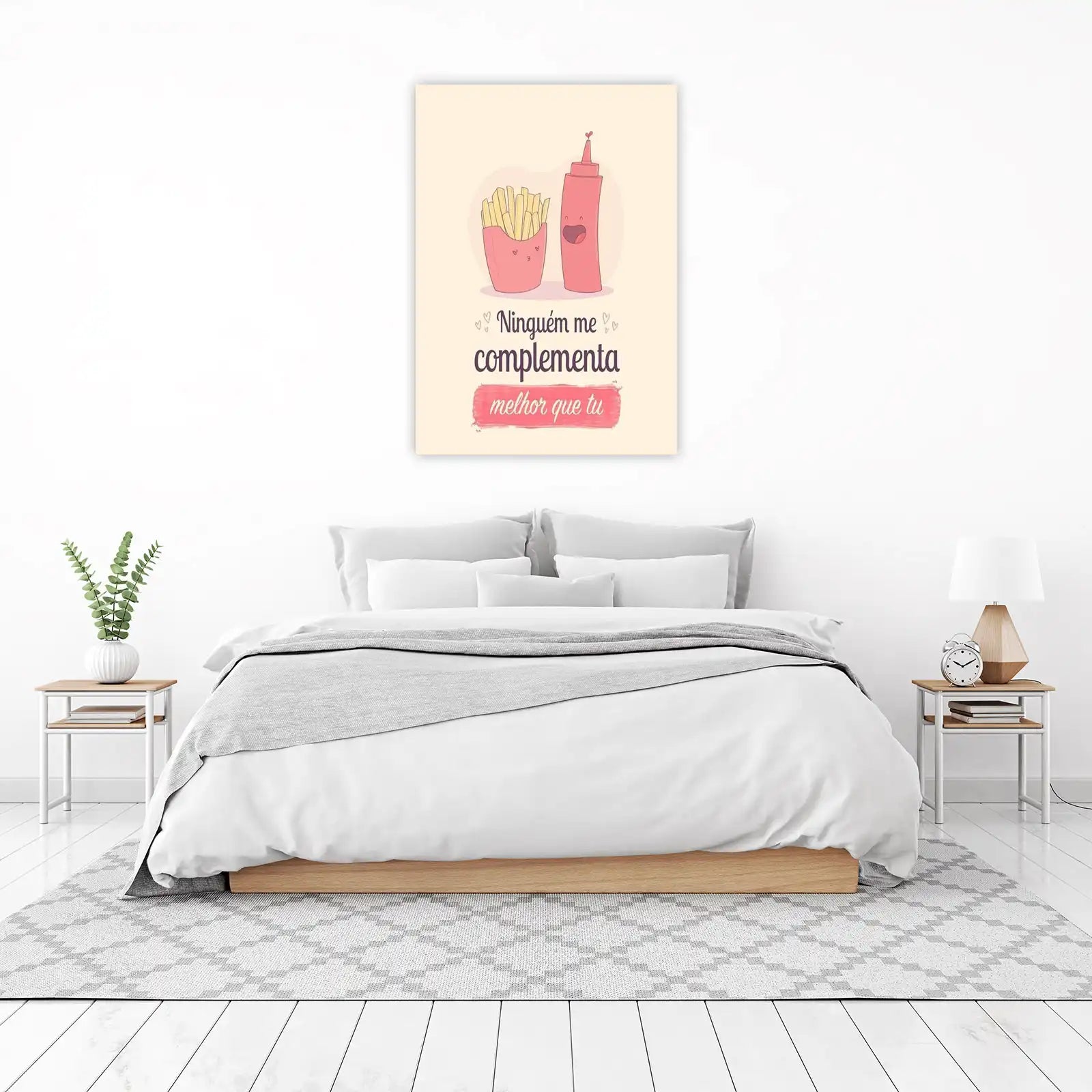 Cute French Fries & Ketchup Duo Wall Art