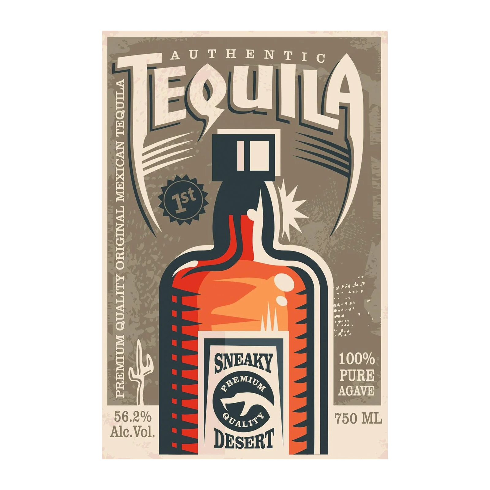 Authentic Tequila Desert Vibes Wall Art