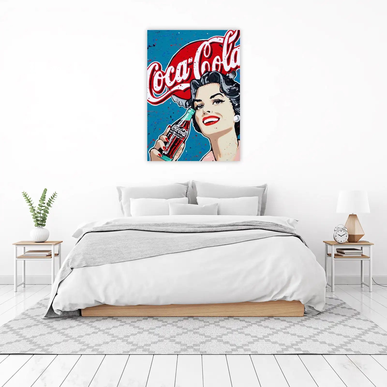 Retro Coca-Cola Pop Art Woman Wall Art