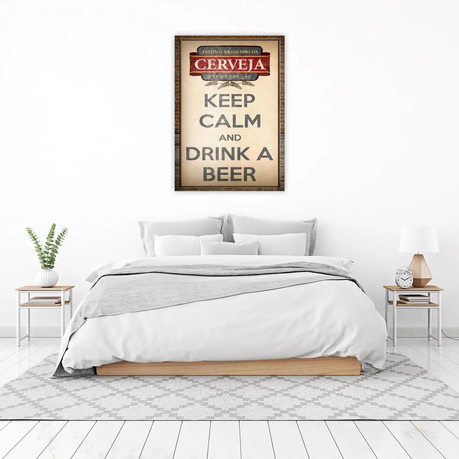 Keep Calm and Drink a Beer Vintage Wall Art