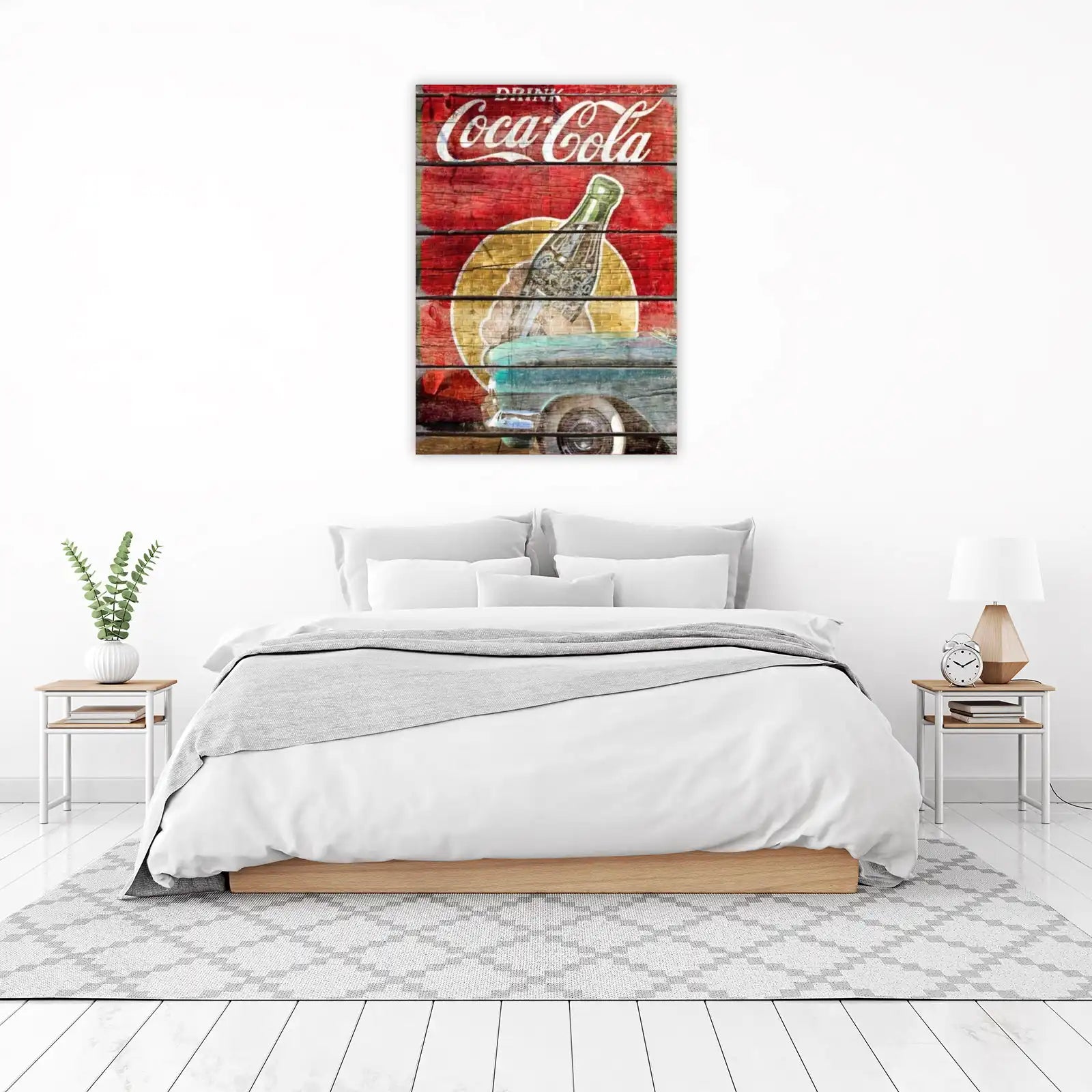 Vintage Coca-Cola Car Wall Art