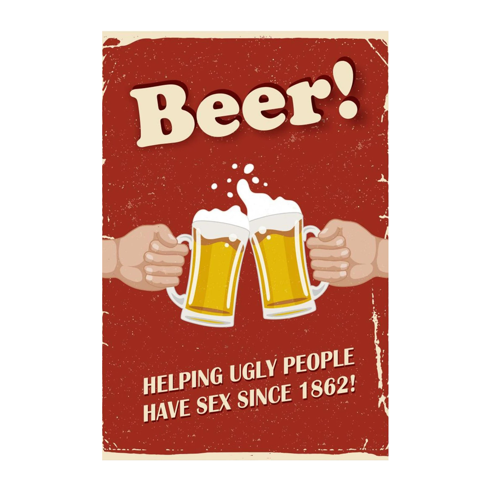 Retro Beer Cheers Wall Art
