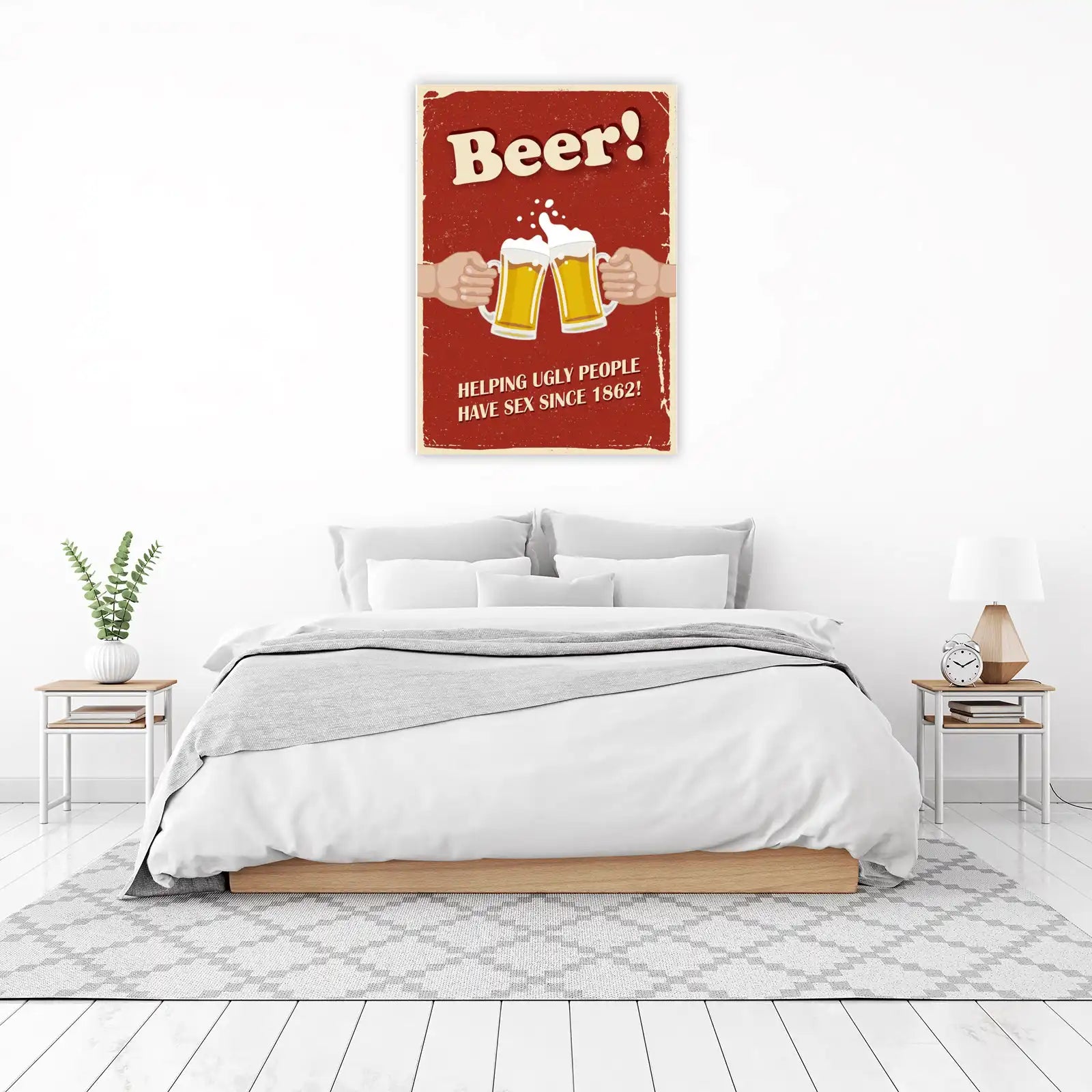 Retro Beer Cheers Wall Art