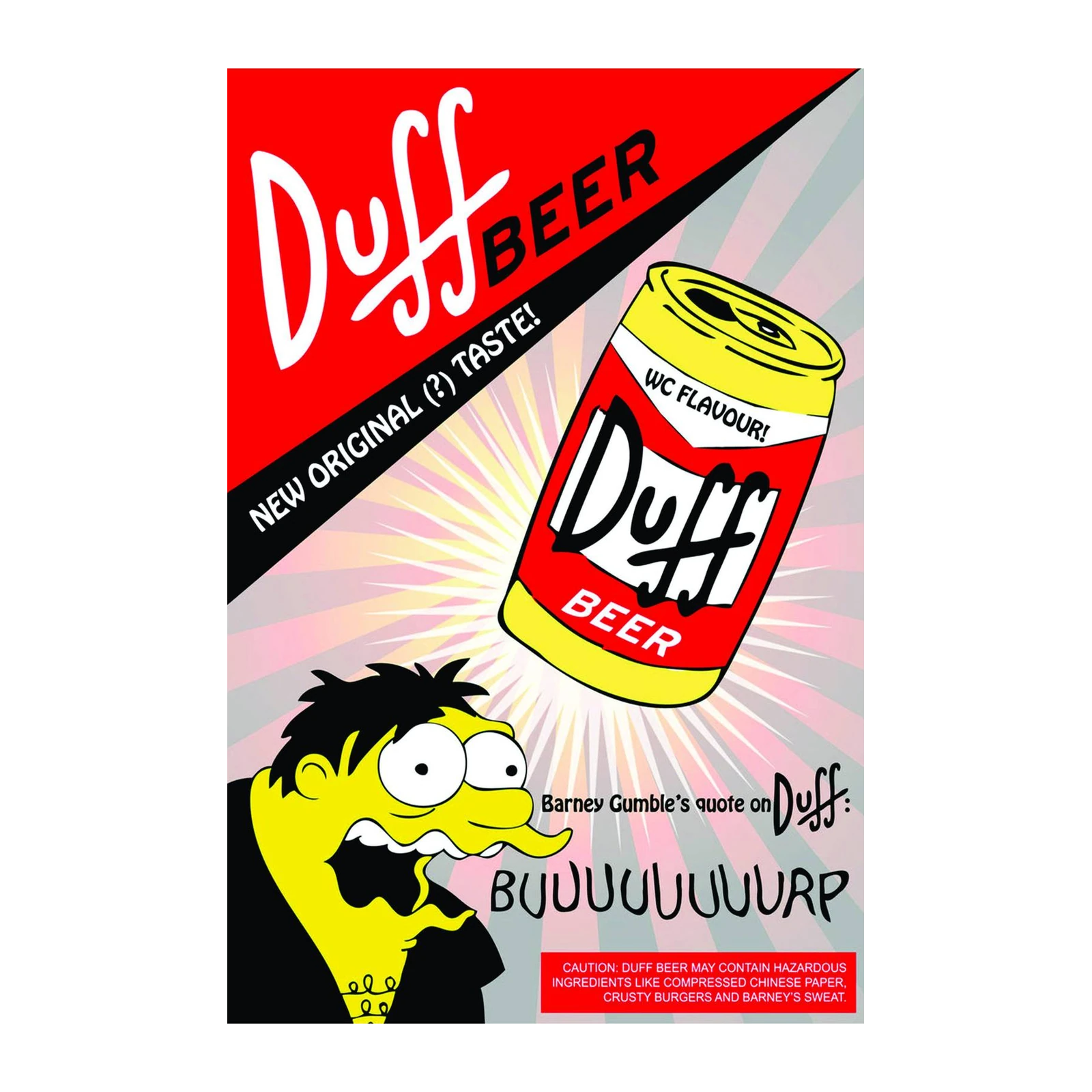 Barney Gumble Duff Beer Wall Art