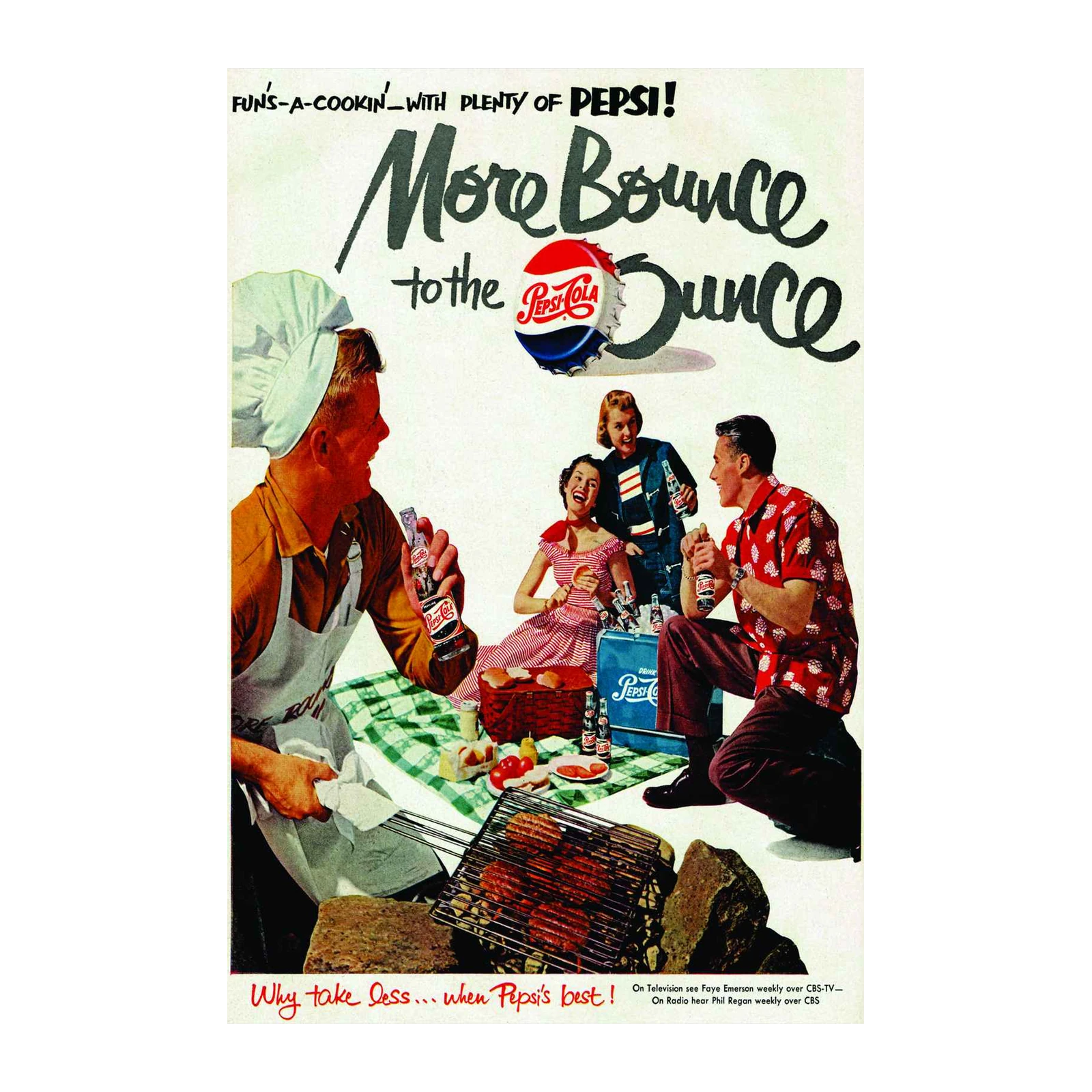 Vintage Pepsi Picnic Fun Wall Art