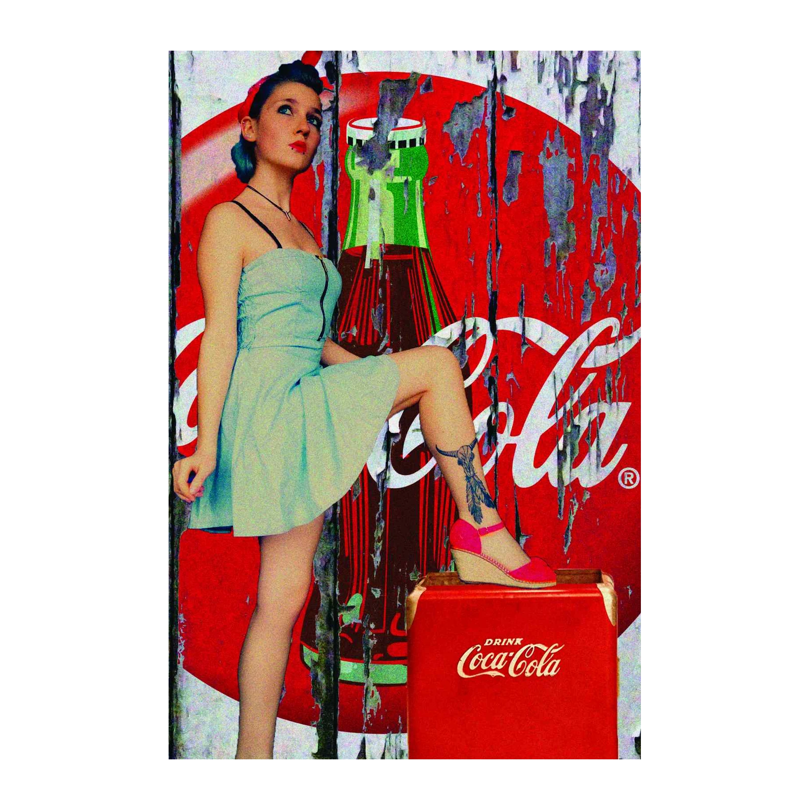 Retro Pin-Up Coca-Cola Wall Art