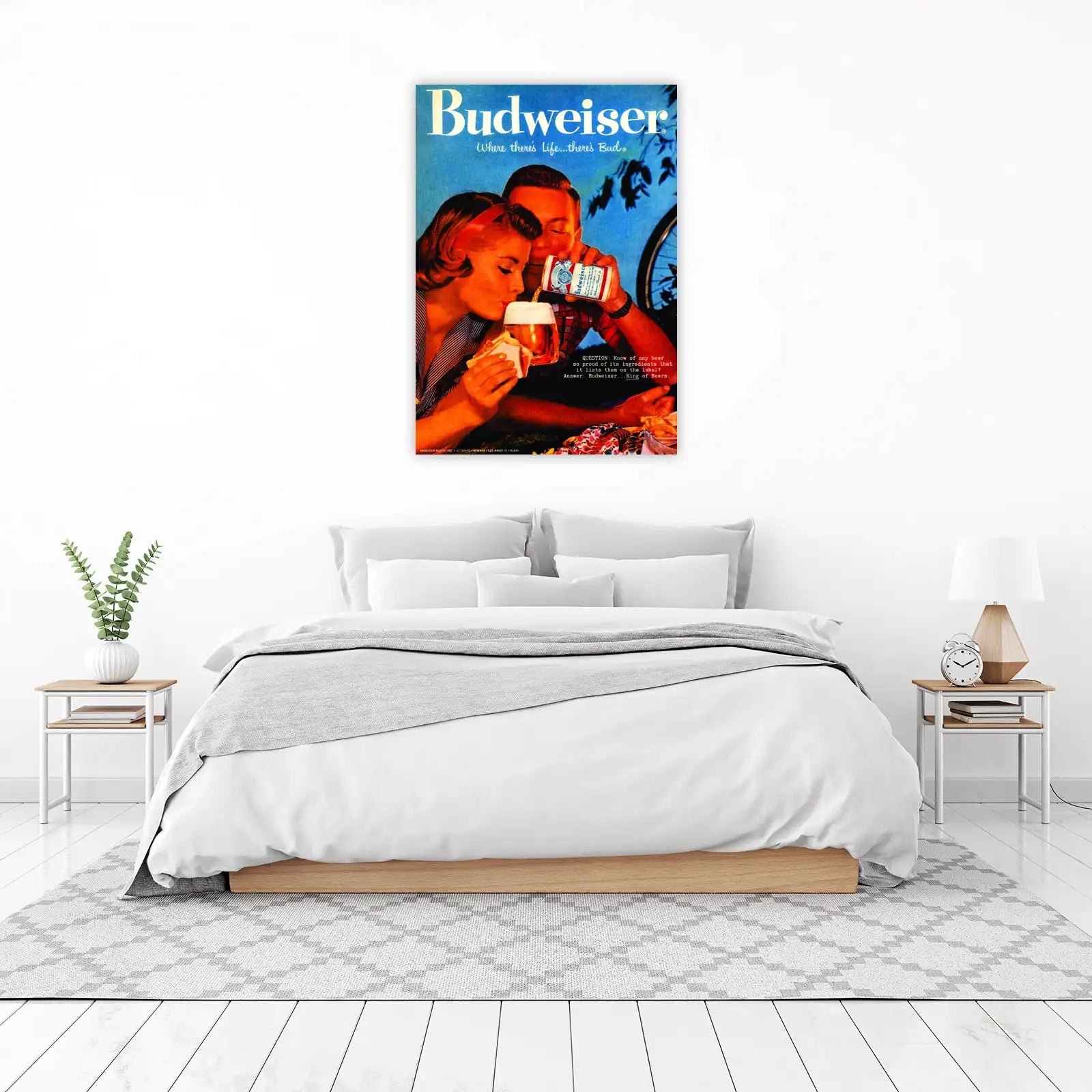 Retro Budweiser King of Beers Wall Art