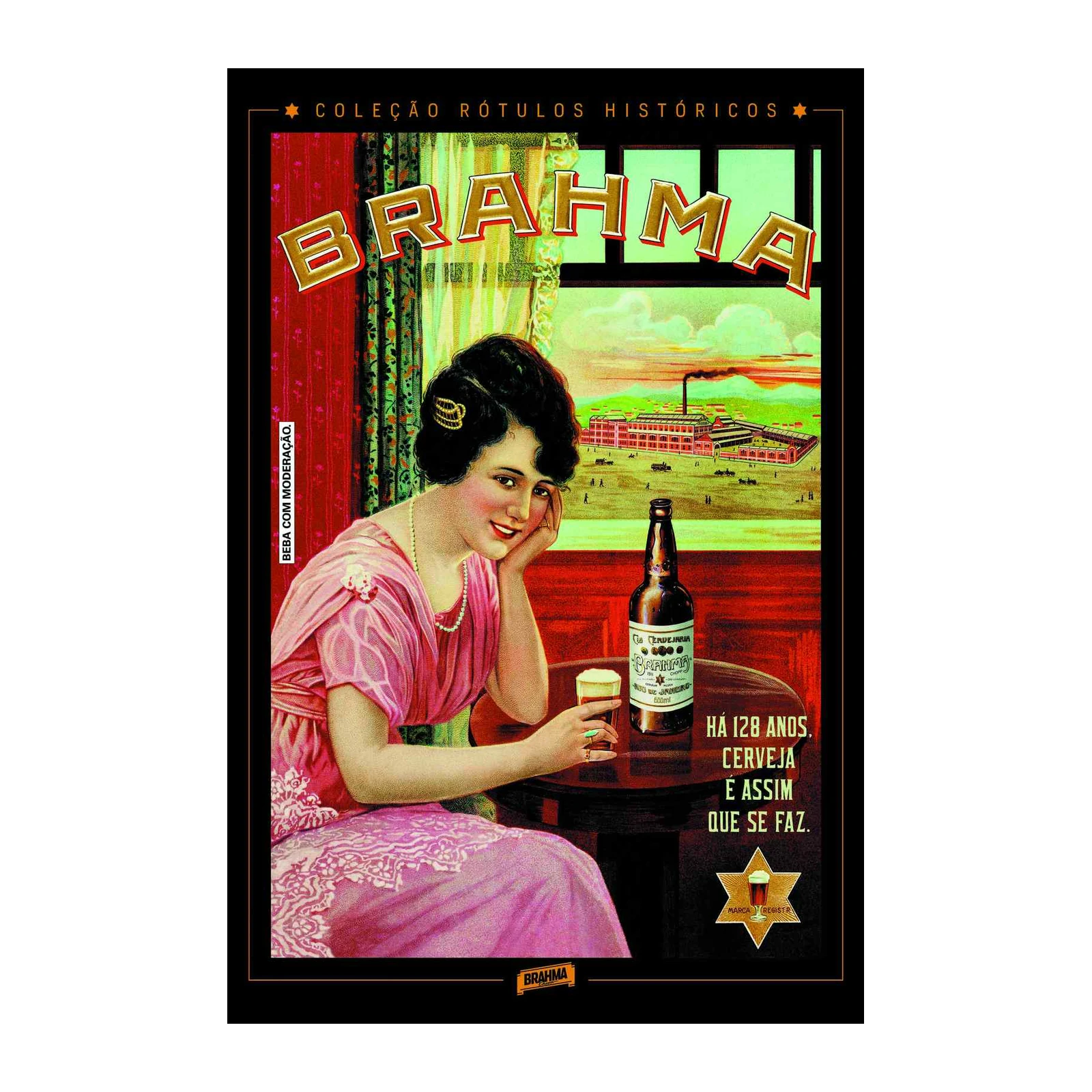 Vintage Brahma Beer Poster Wall Art