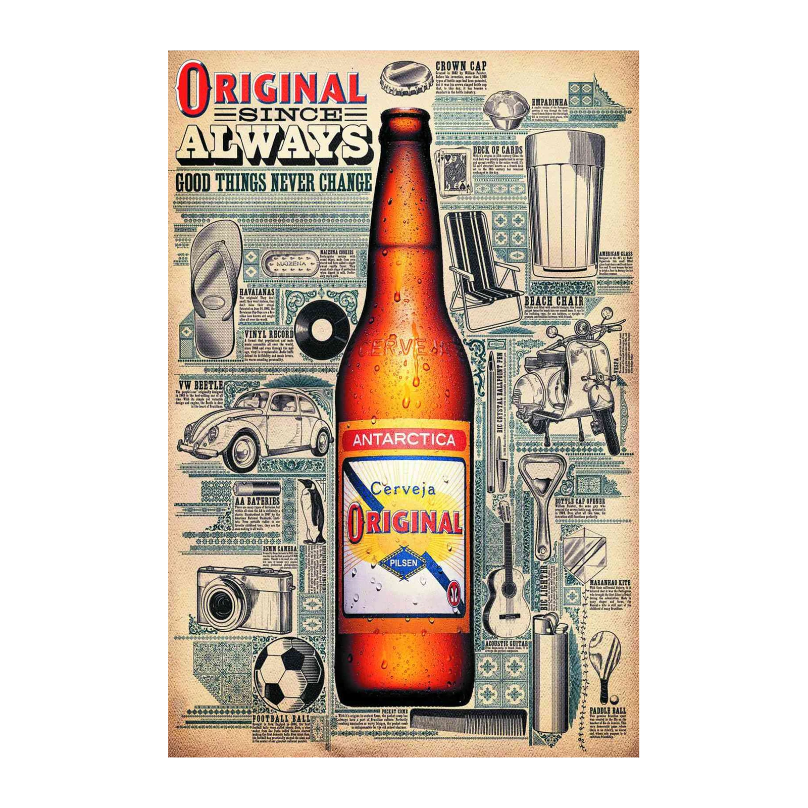 Vintage Beer & Retro Icons Wall Art