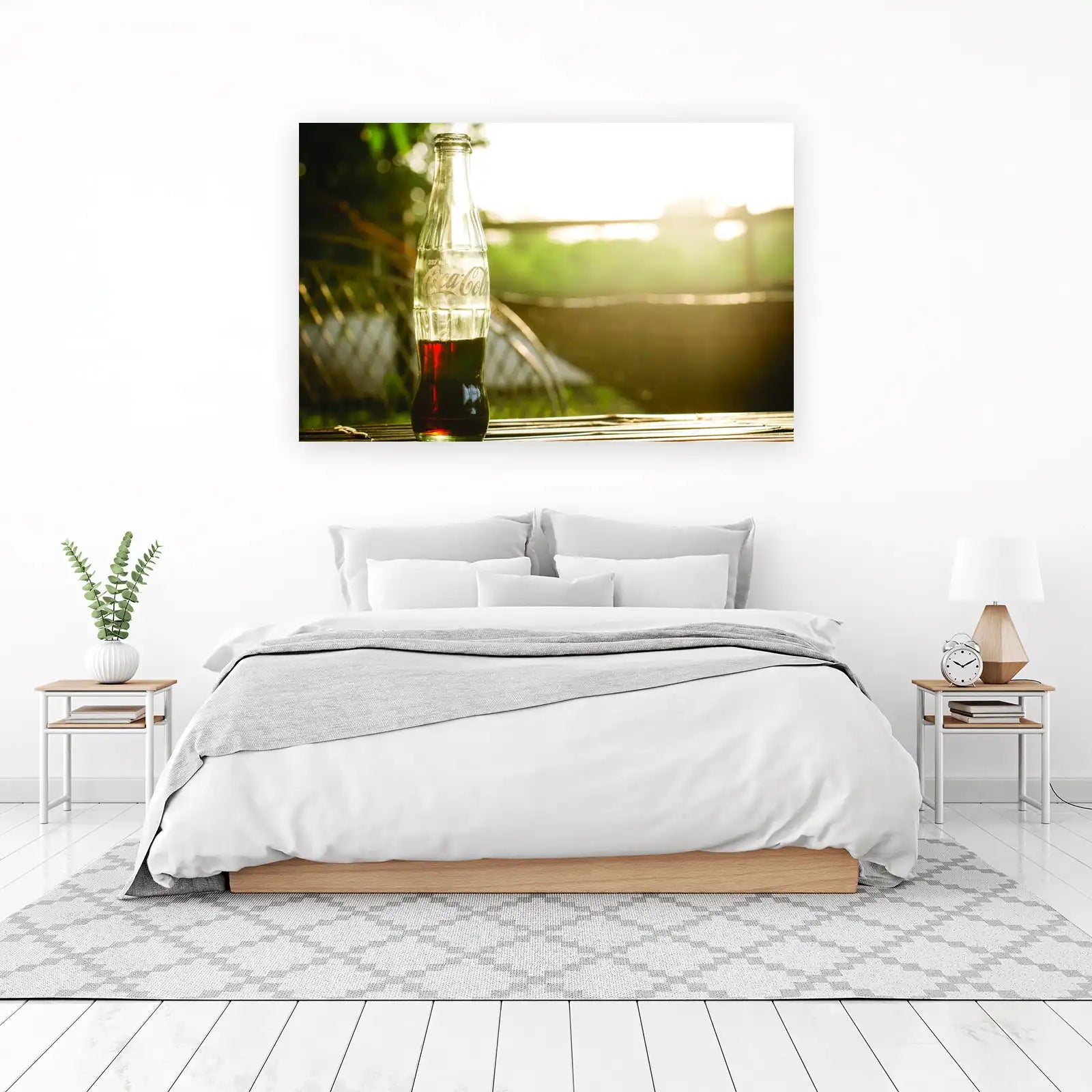 Vintage Coca-Cola Bottle Sunset Wall Art