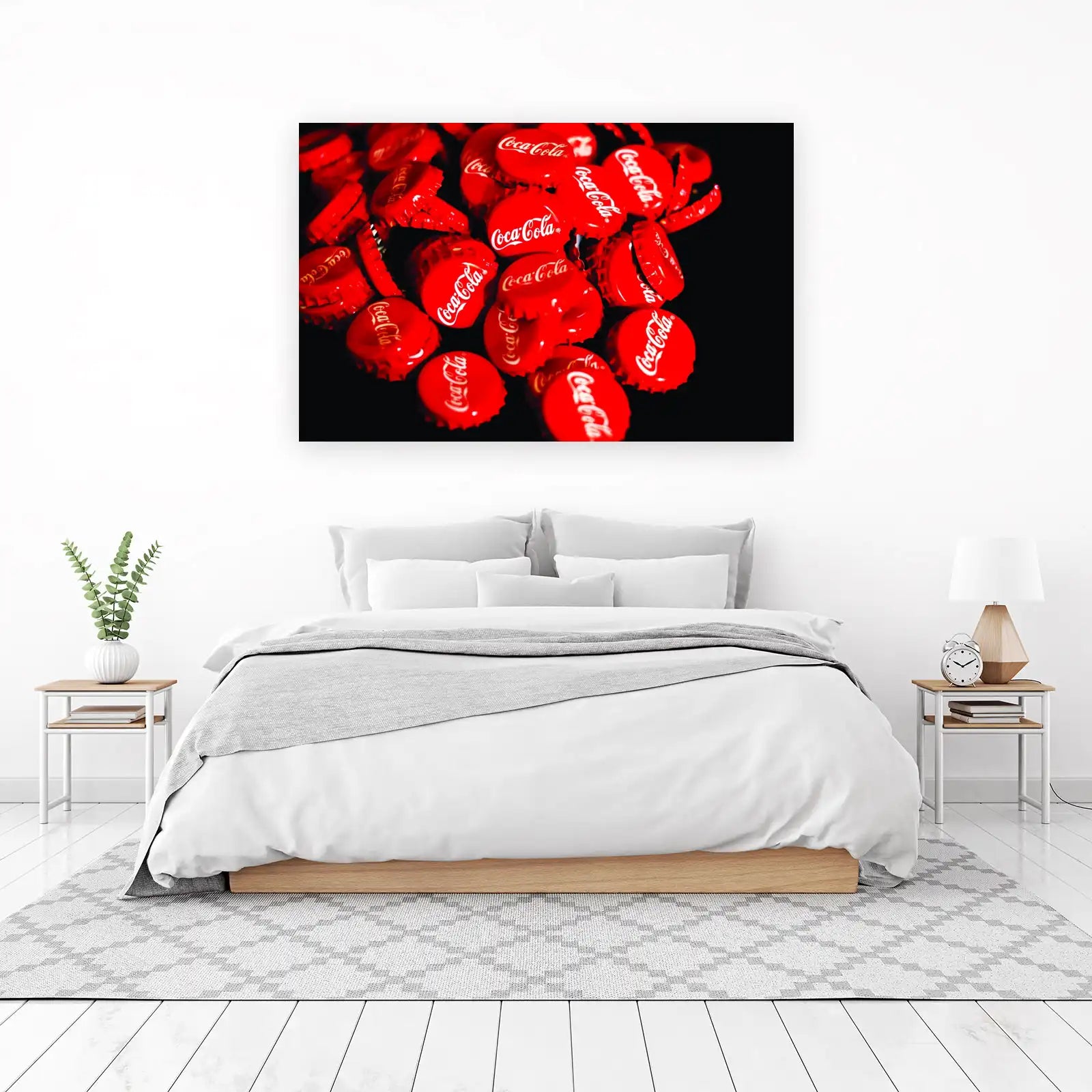 Vibrant Coca-Cola Bottle Caps Wall Art