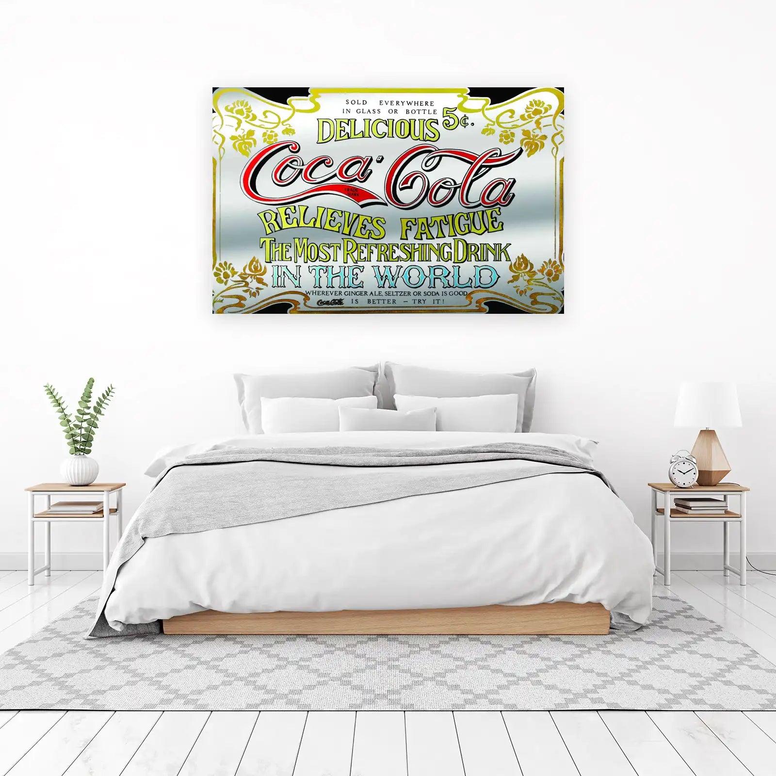 Vintage Coca-Cola "Delicious" Wall Art