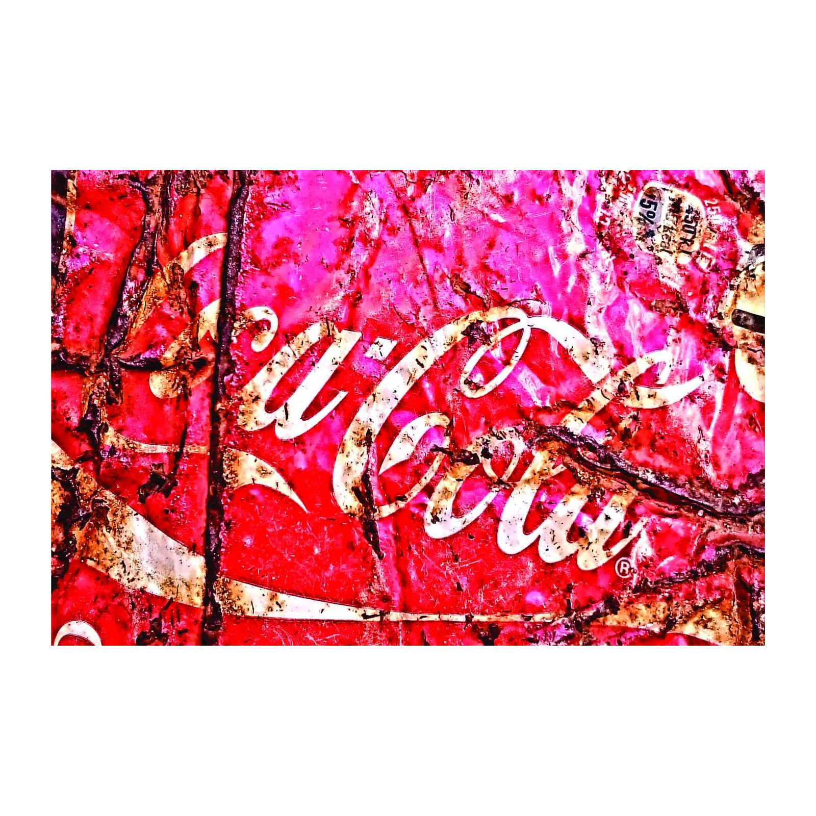 Vintage Coca-Cola Red Crumpled Wall Art