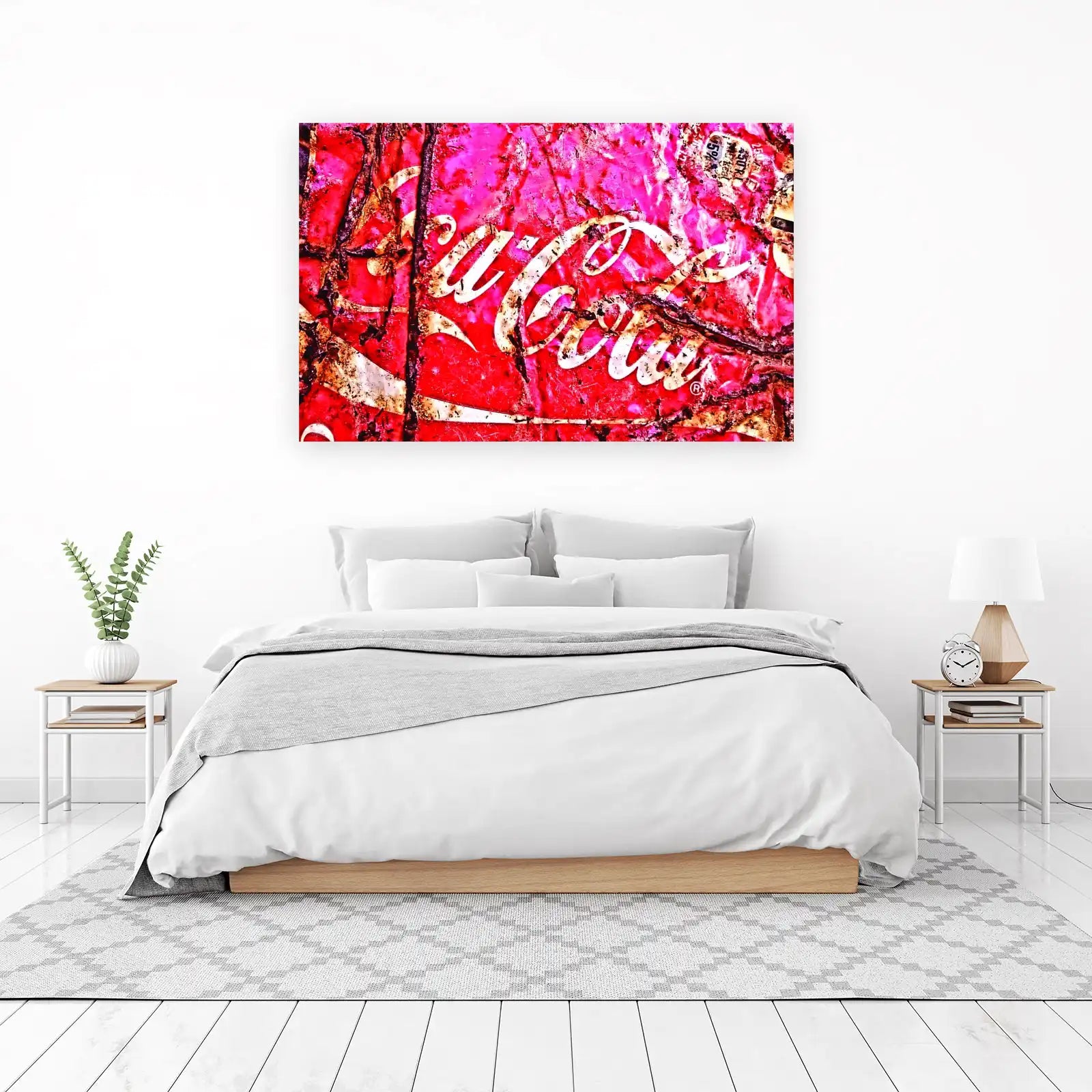 Vintage Coca-Cola Red Crumpled Wall Art