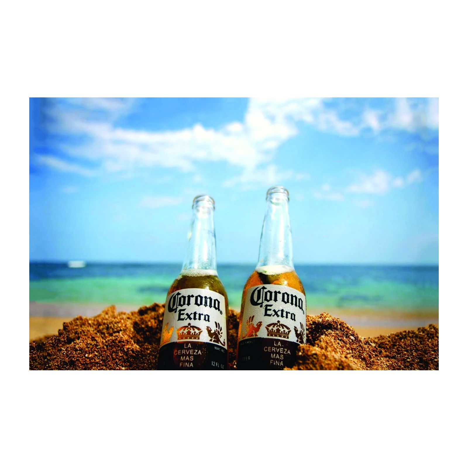 Corona Beach Vibes Tropical Drink Wall Art