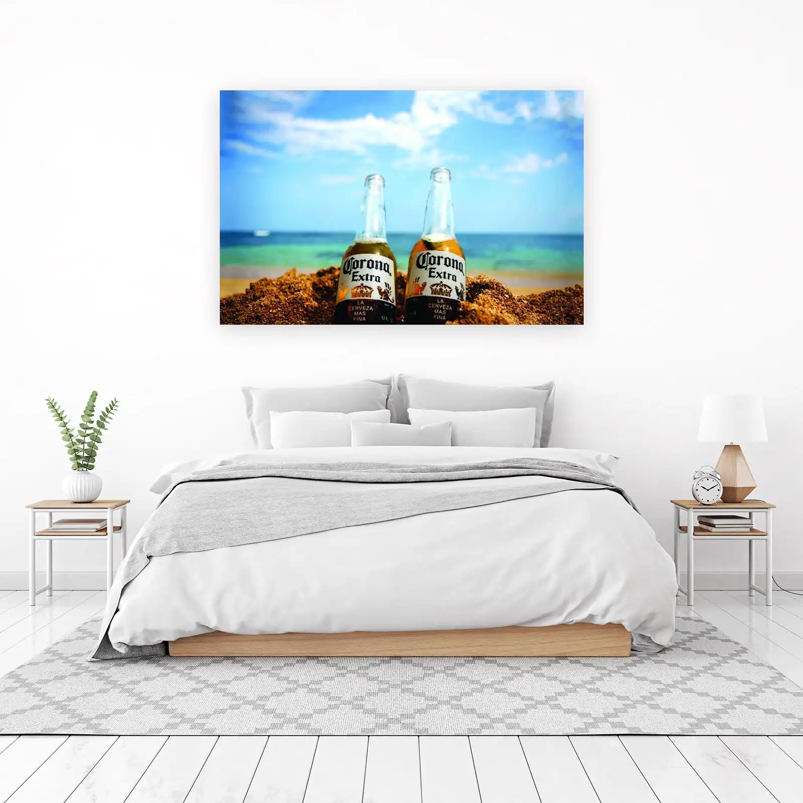 Corona Beach Vibes Tropical Drink Wall Art