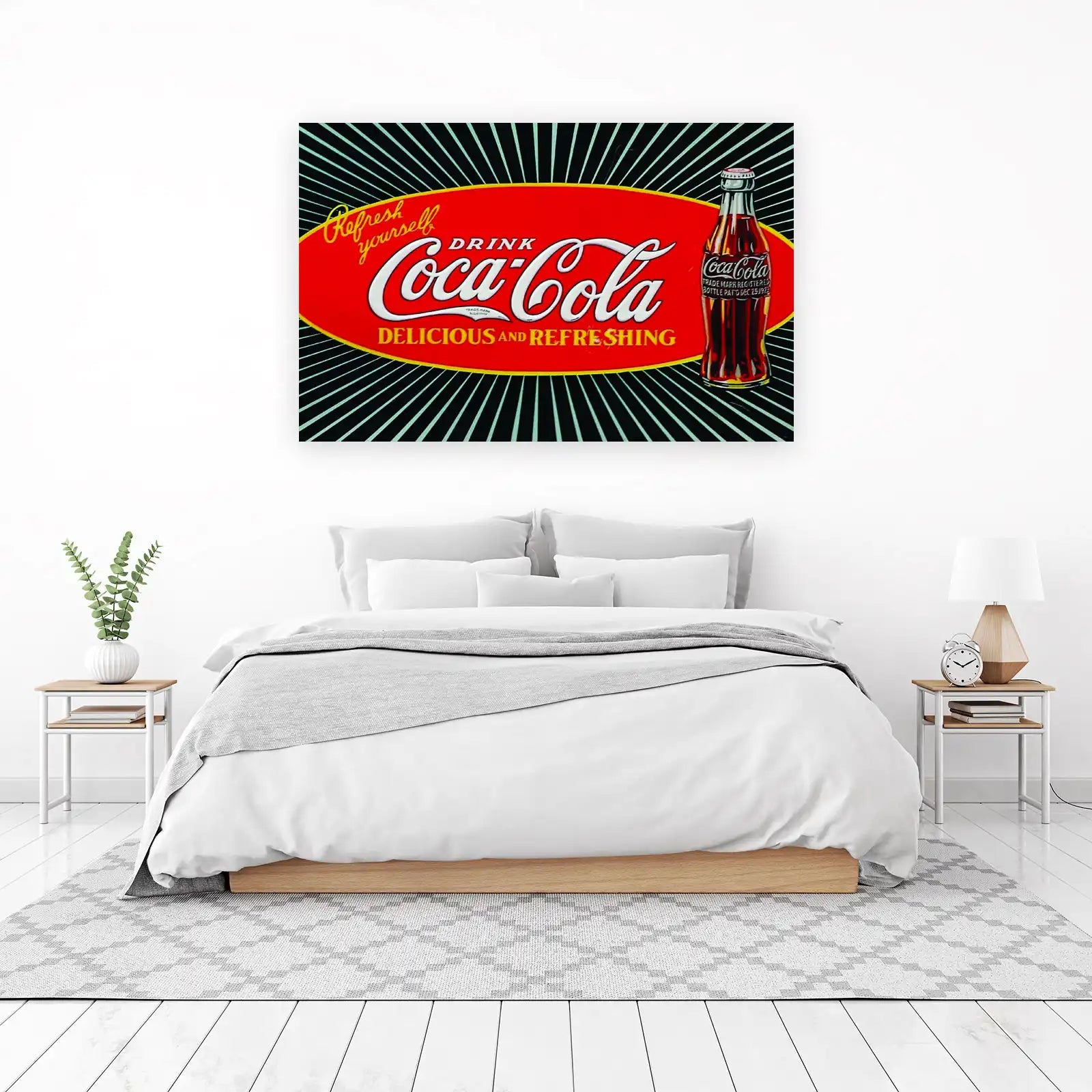 Retro Coca-Cola "Refresh Yourself" Wall Art