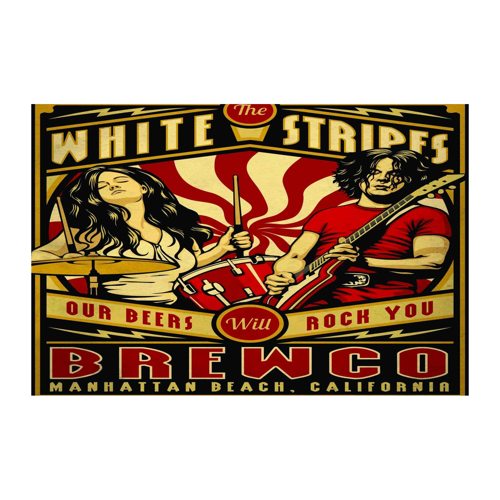 The White Stripes Retro Music Wall Art
