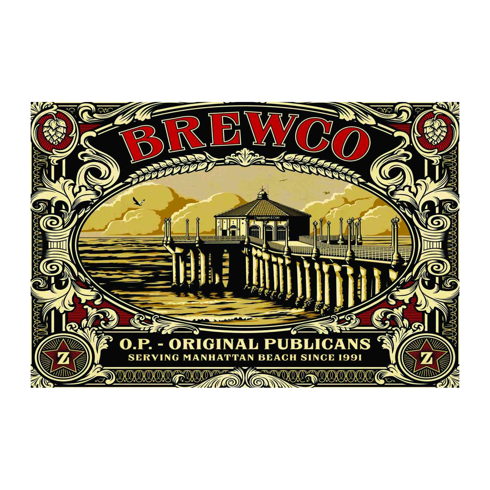 Vintage Pier & Waves Brewco Wall Art
