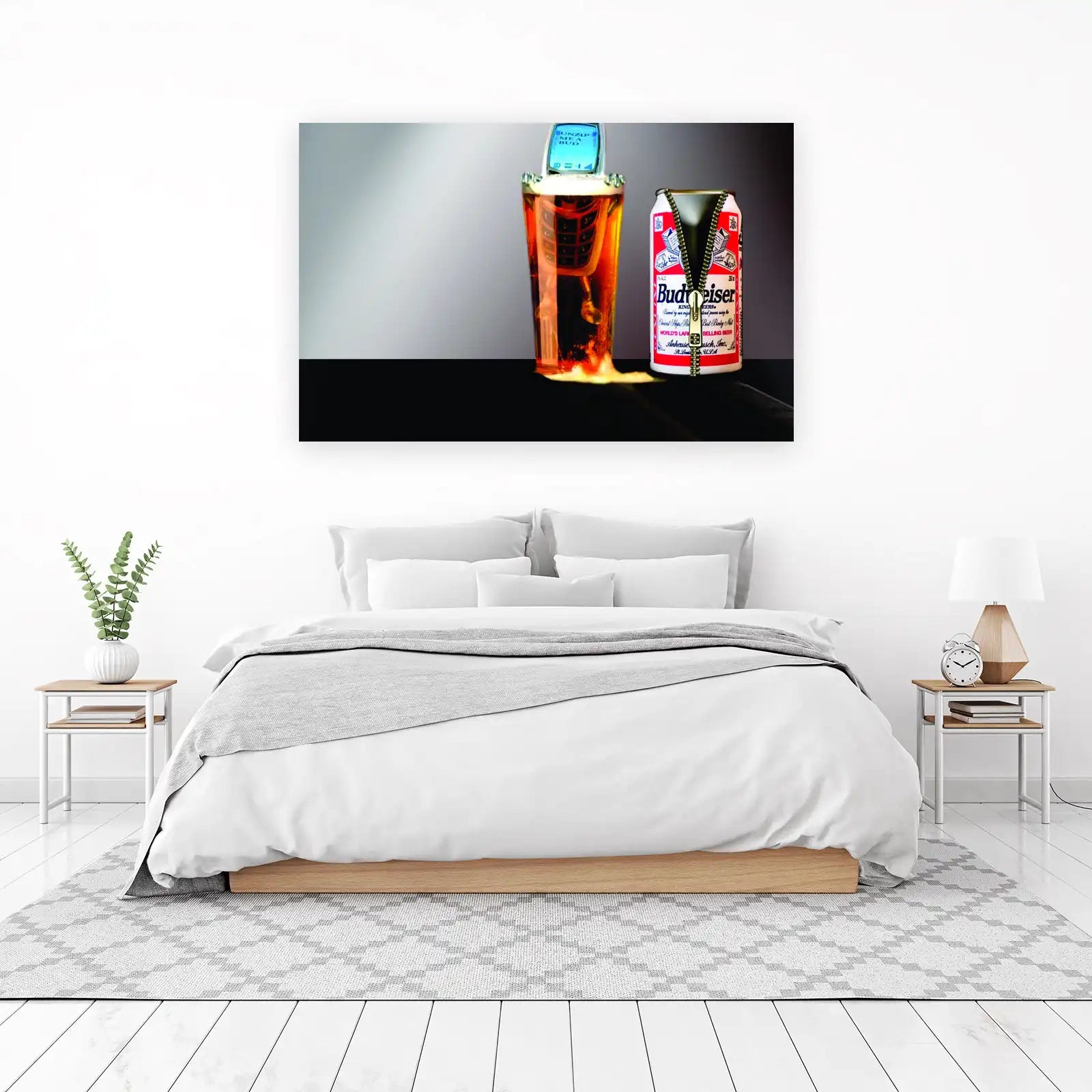 Unzip a Bud Phone in Beer Glass Wall Art